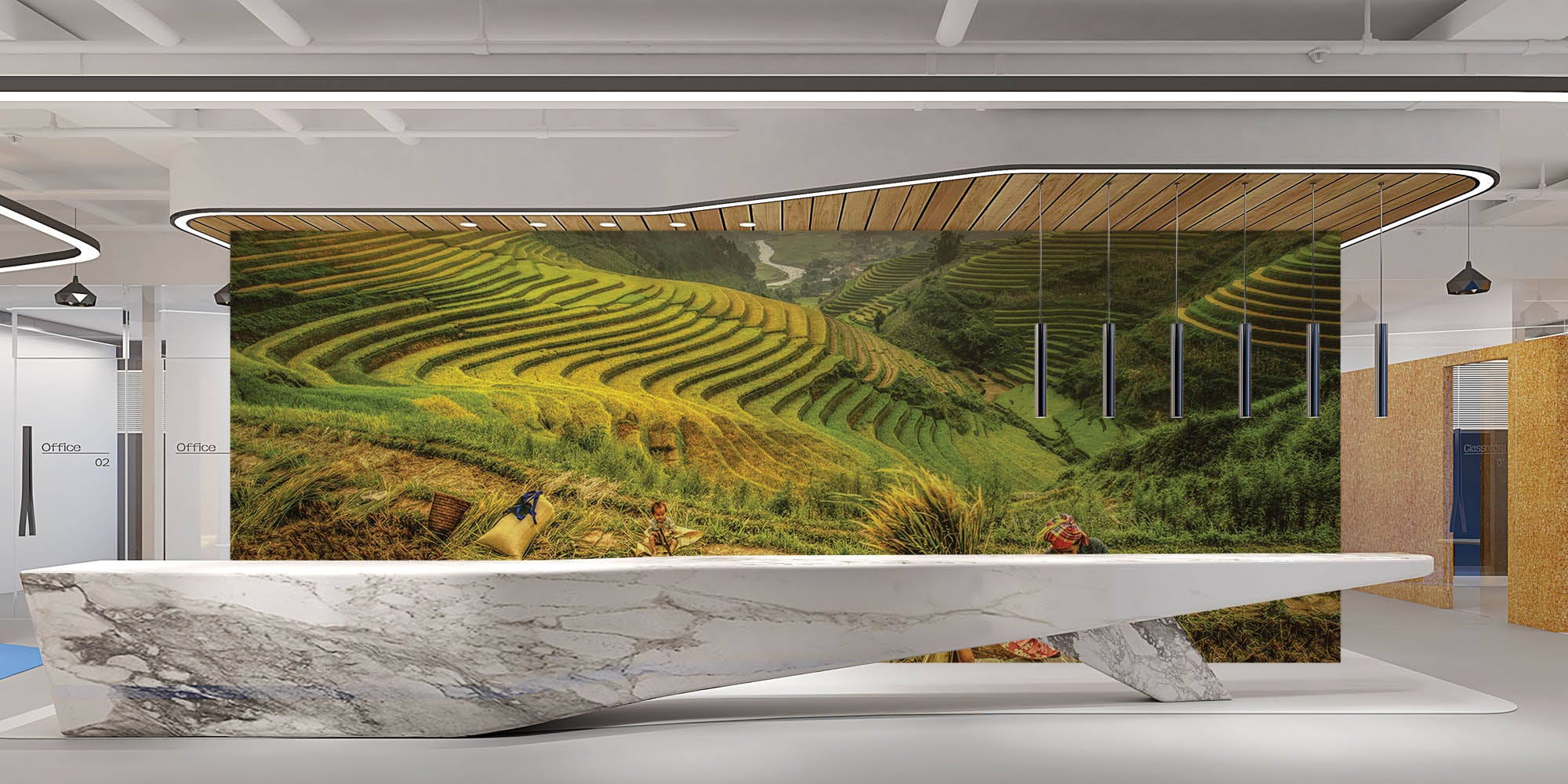 Rijstvelden - LW00073 Fotobehang