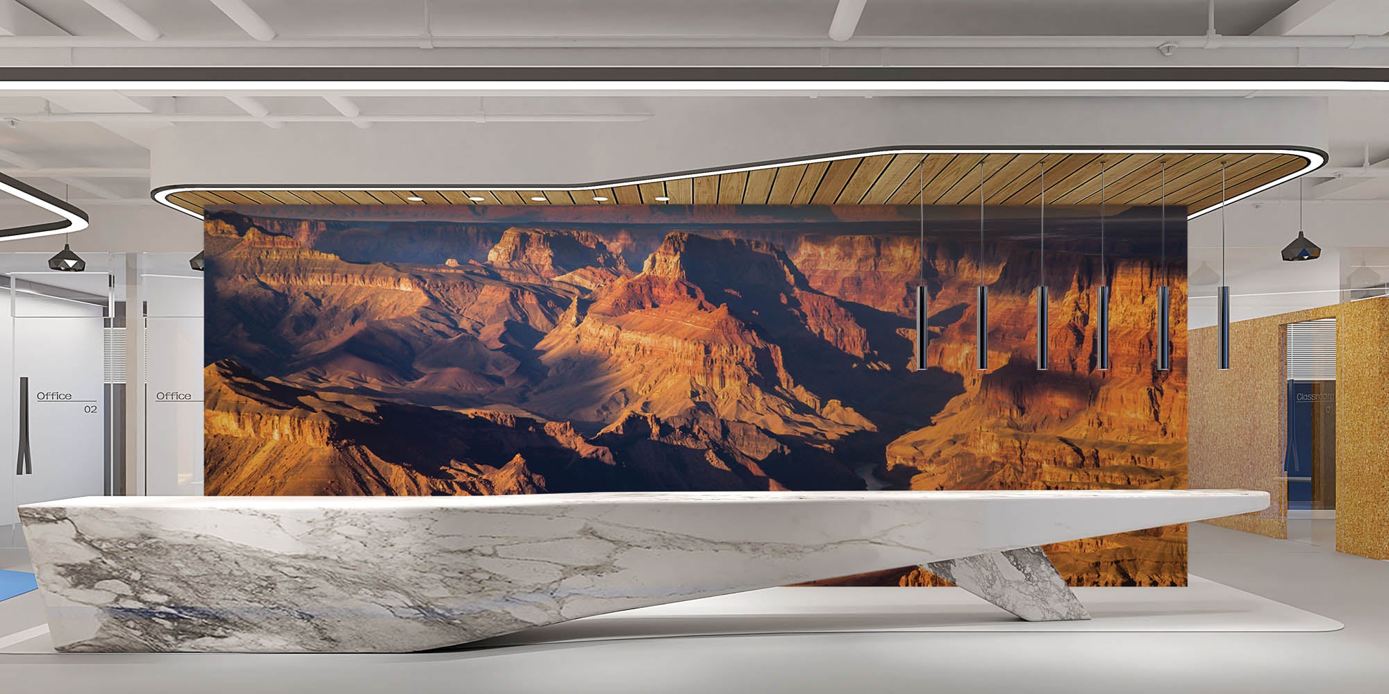 Rotsformaties met rivier - LW00148 Fotobehang