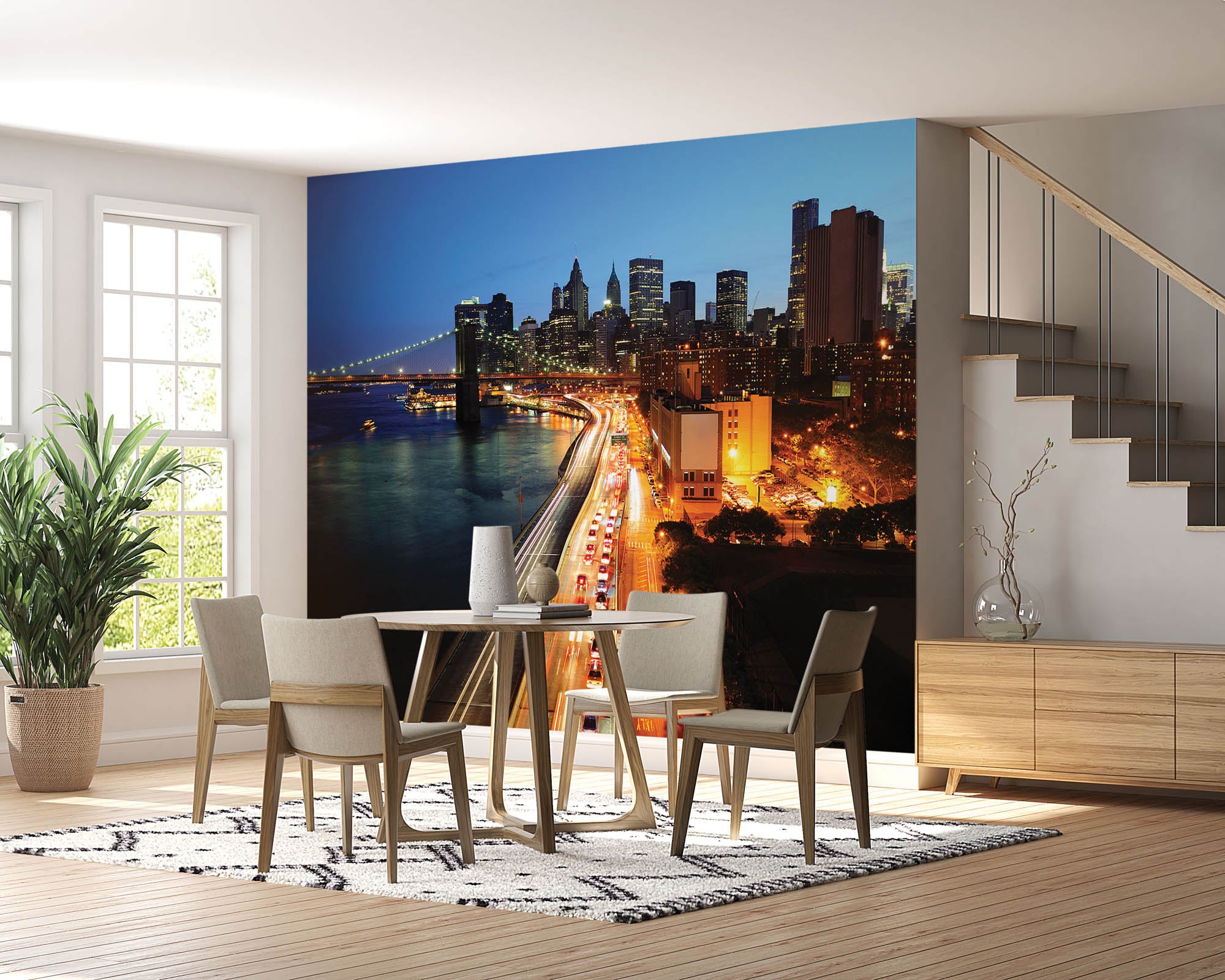 Schemering skyline Manhattan - LW00303 Fotobehang