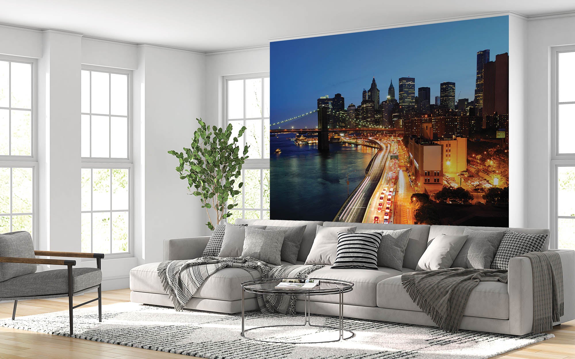 Schemering skyline Manhattan - LW00303 Fotobehang