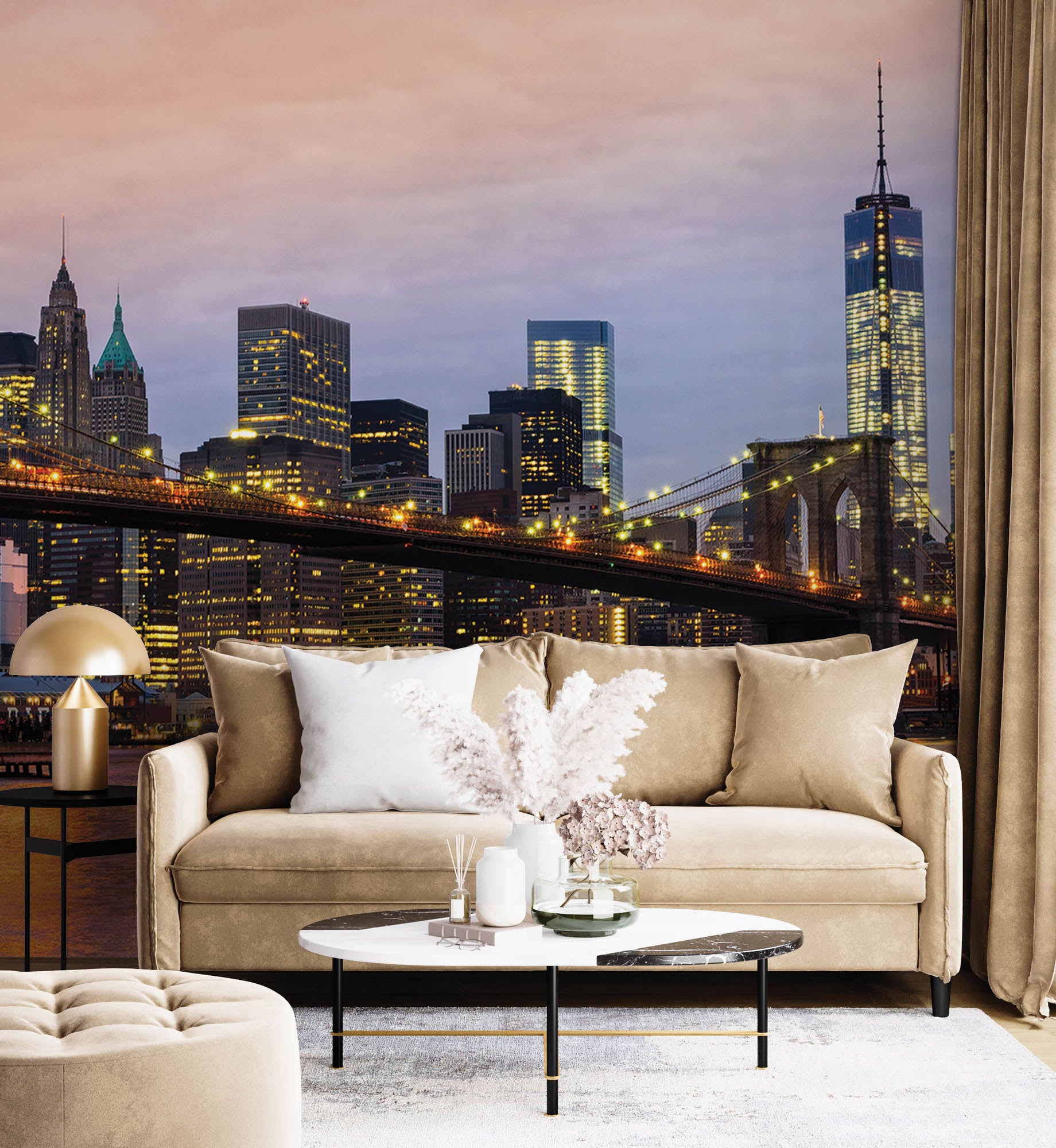 Skyline Manhattan zonsopkomst - LW00321 Fotobehang