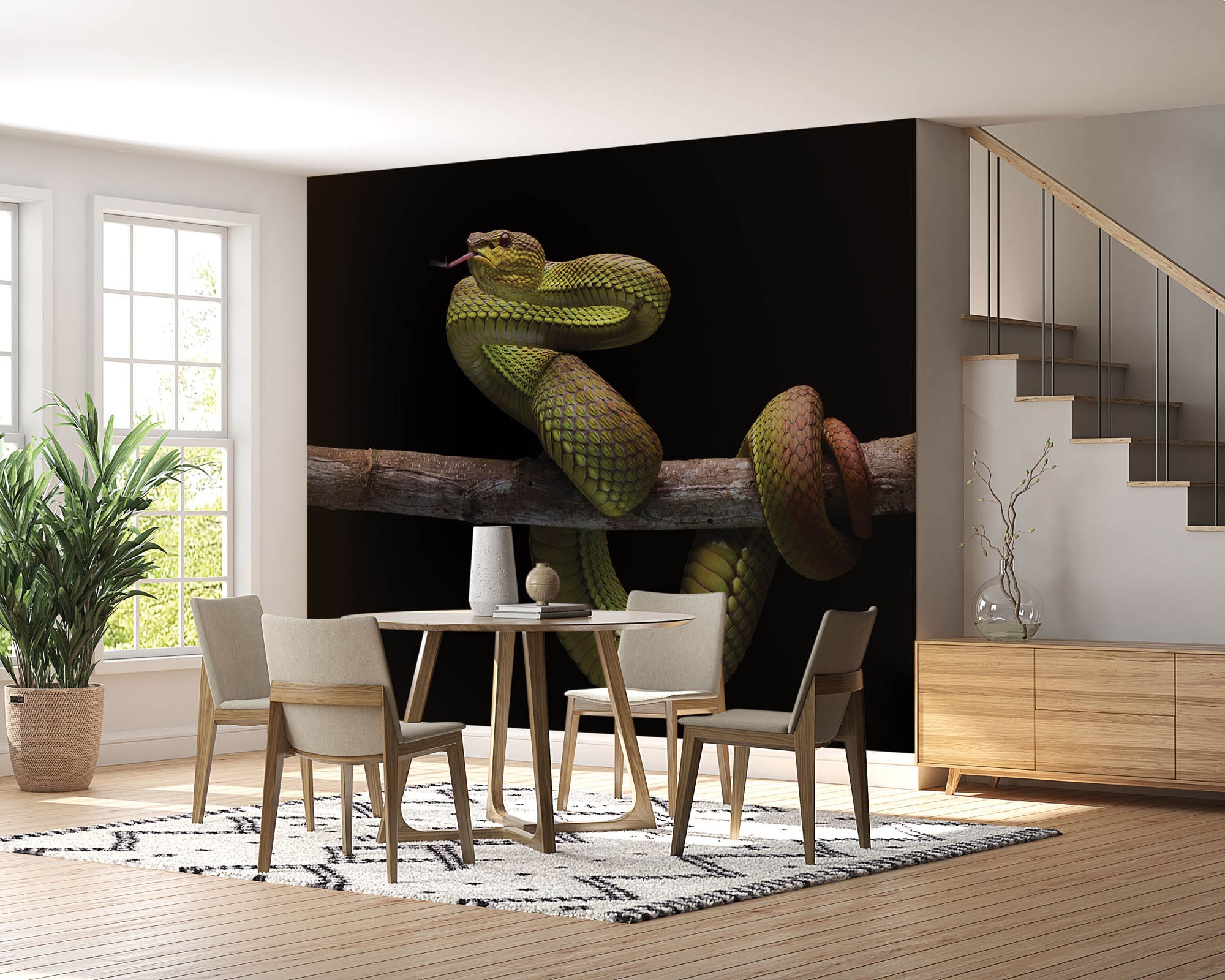 Slang op tak - LW00194 Fotobehang