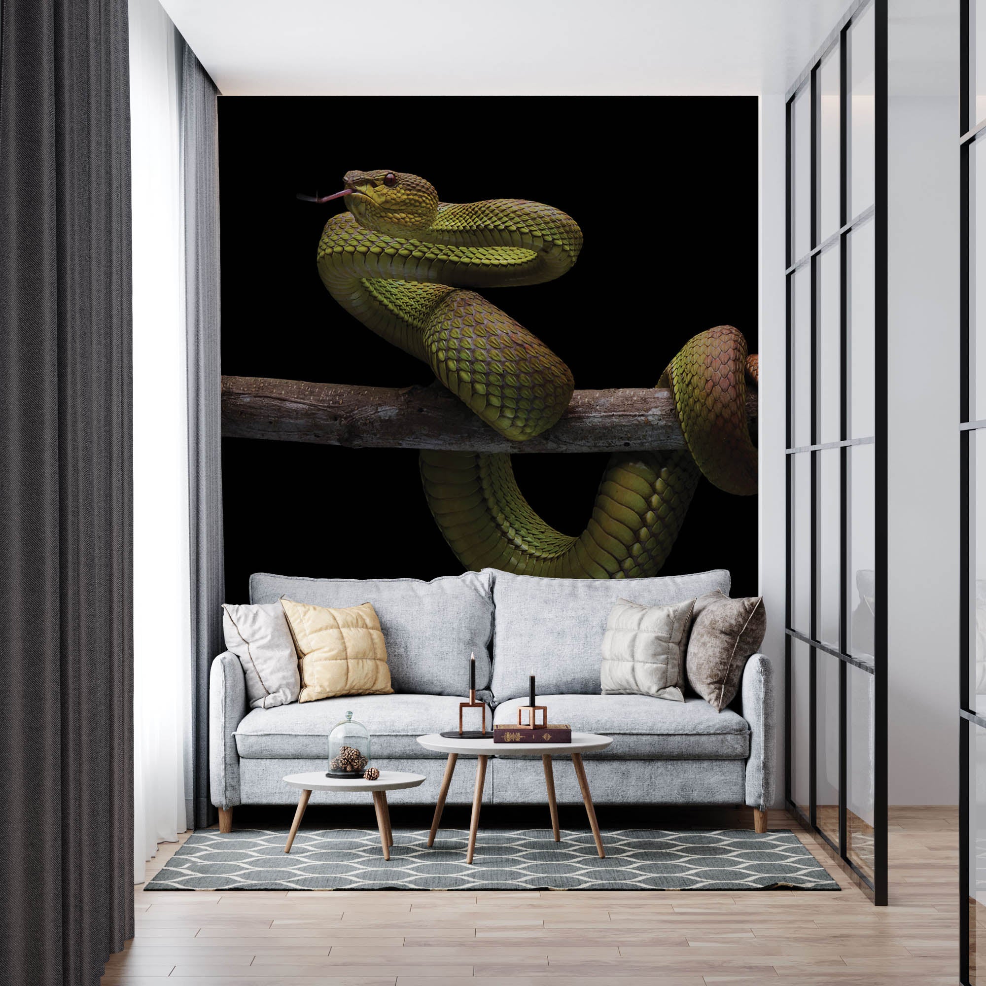 Slang op tak - LW00194 Fotobehang