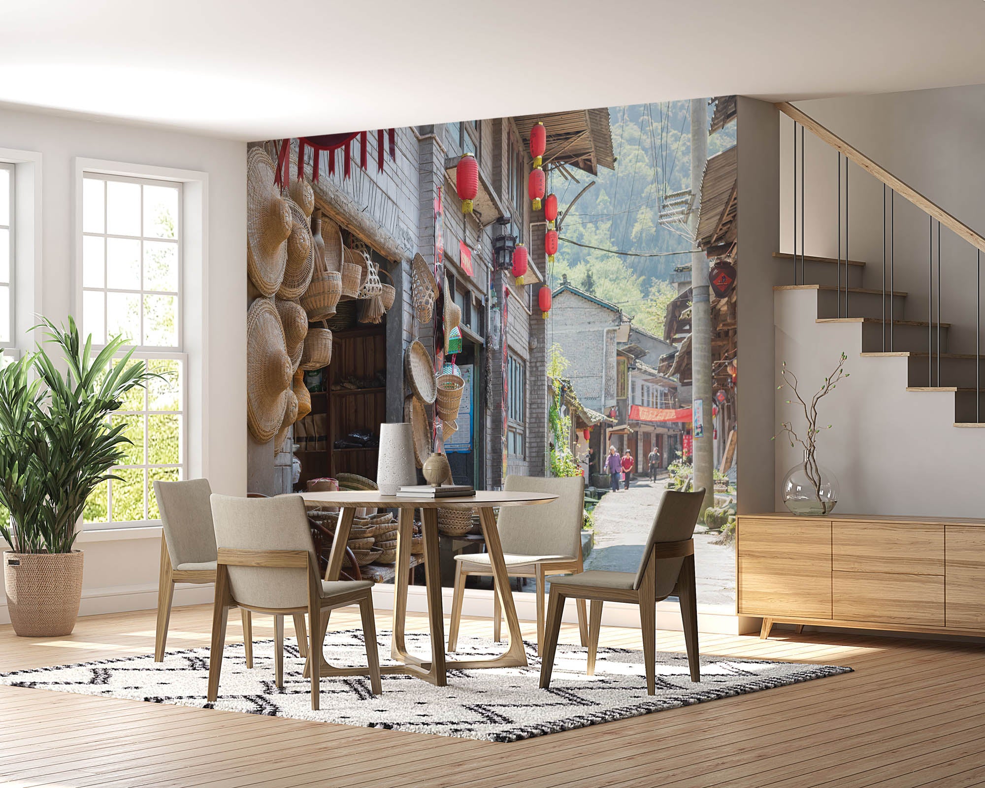 Smal straatje China - LW00084 Fotobehang