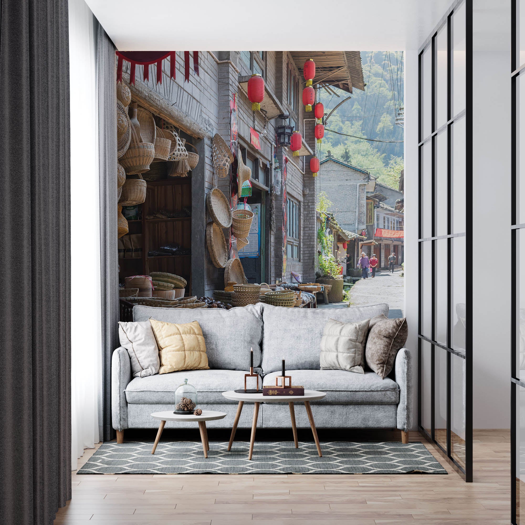 Smal straatje China - LW00084 Fotobehang