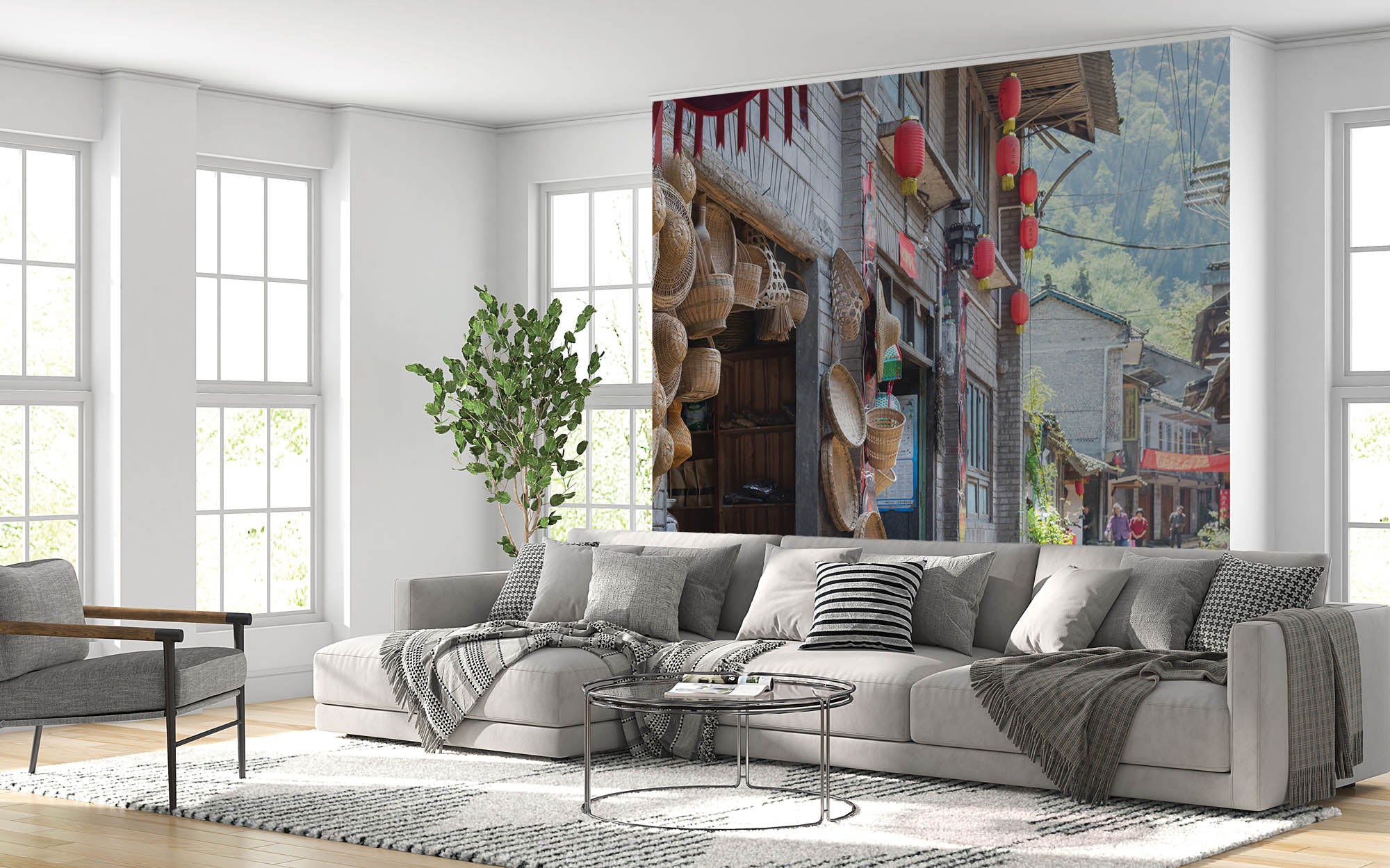 Smal straatje China - LW00084 Fotobehang