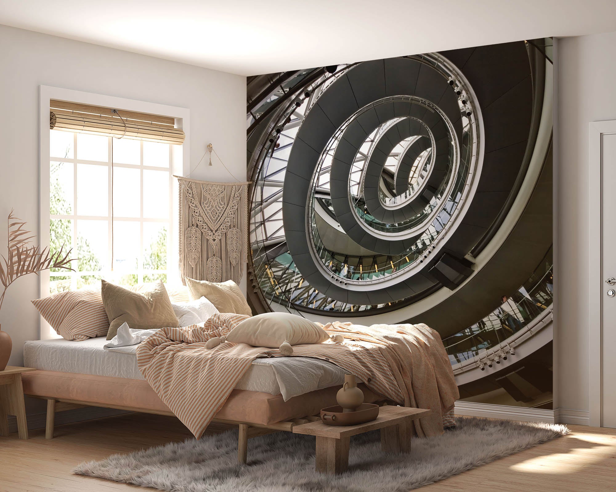 Spiraal trap, city hall, London - LW00002 Fotobehang