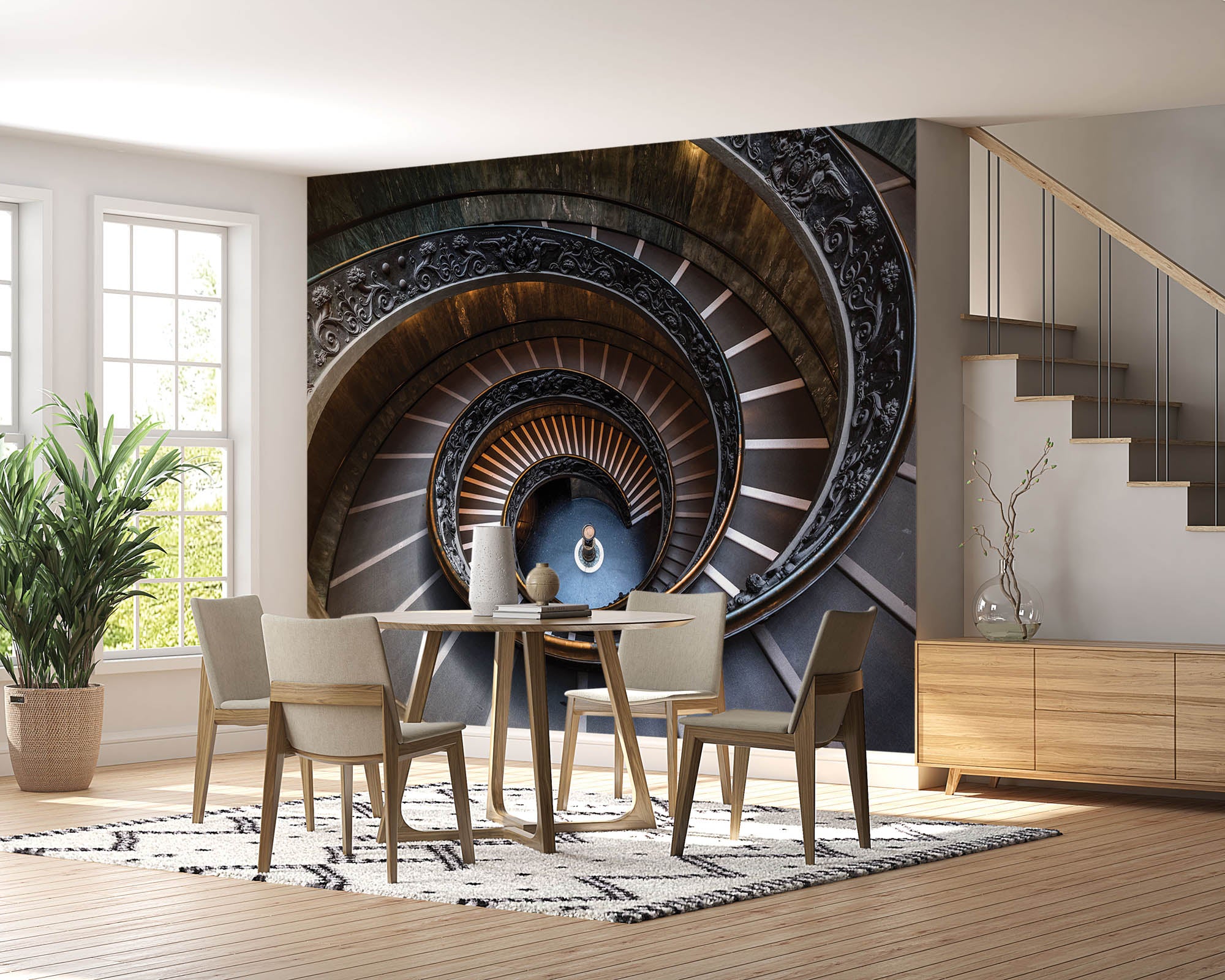 Spiraal trap - LW00042 Fotobehang