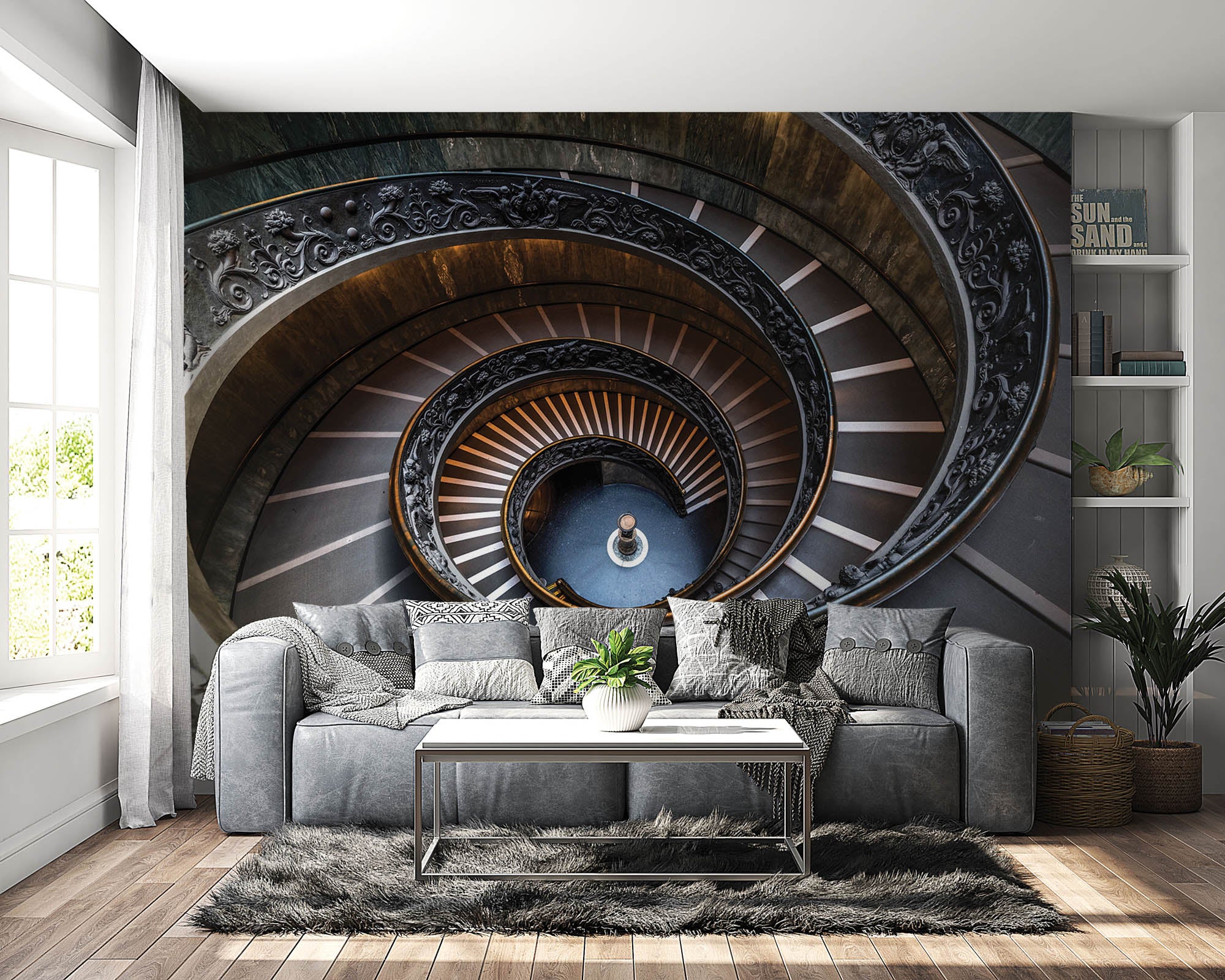 Spiraal trap - LW00042 Fotobehang