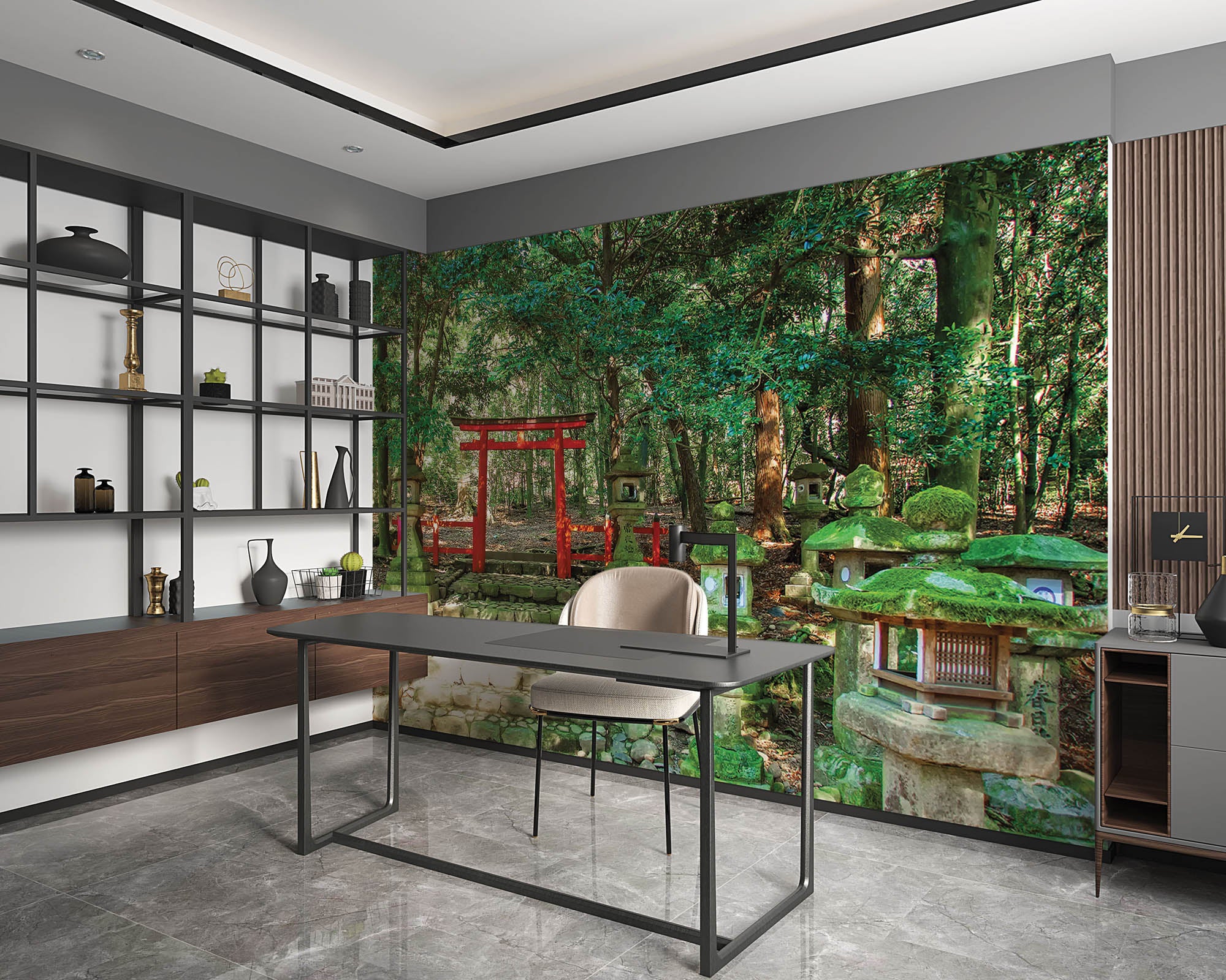 Stenen lantaarns - LW00052 Fotobehang