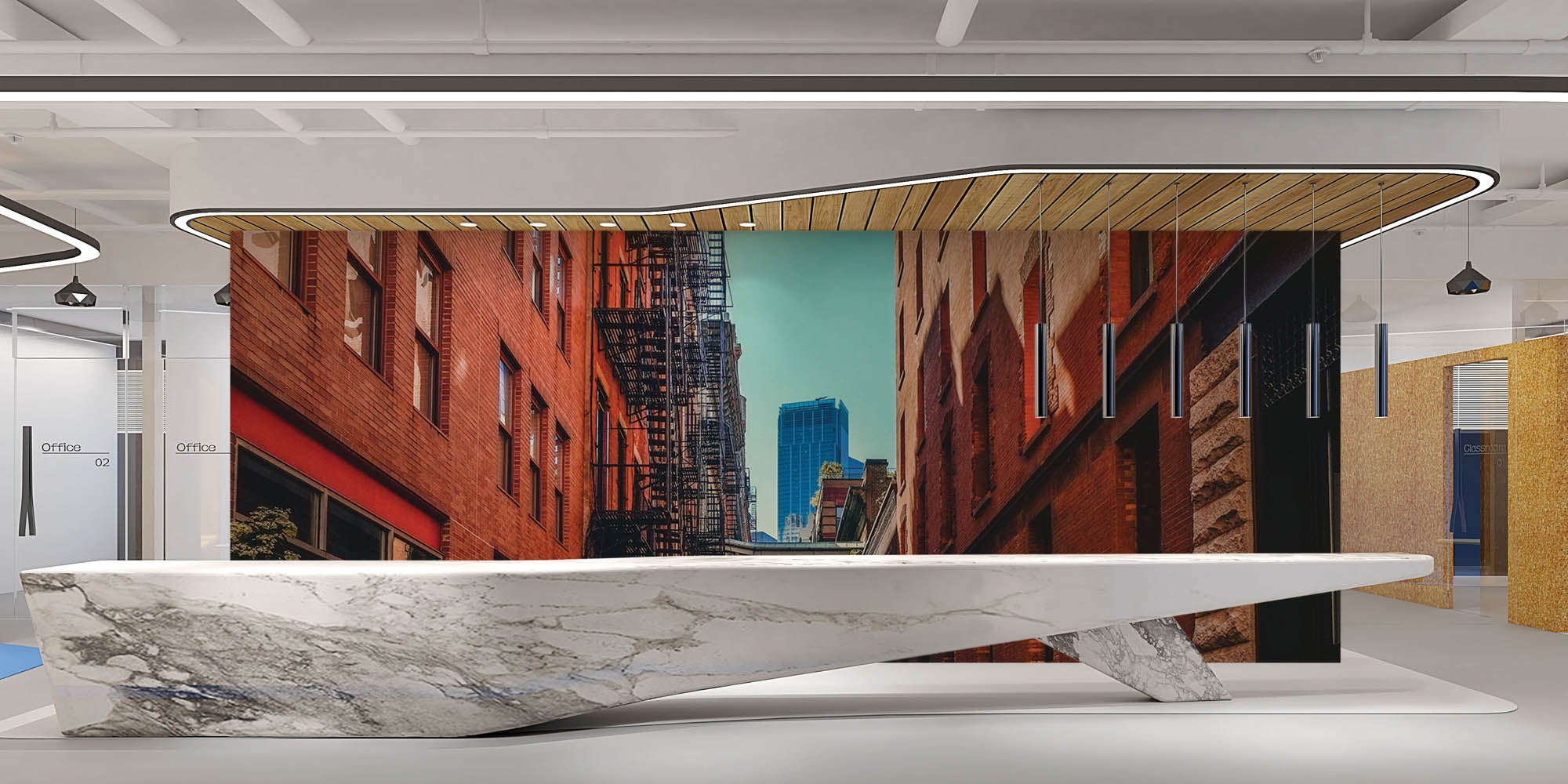 Straat Manhattan - LW00340 Fotobehang