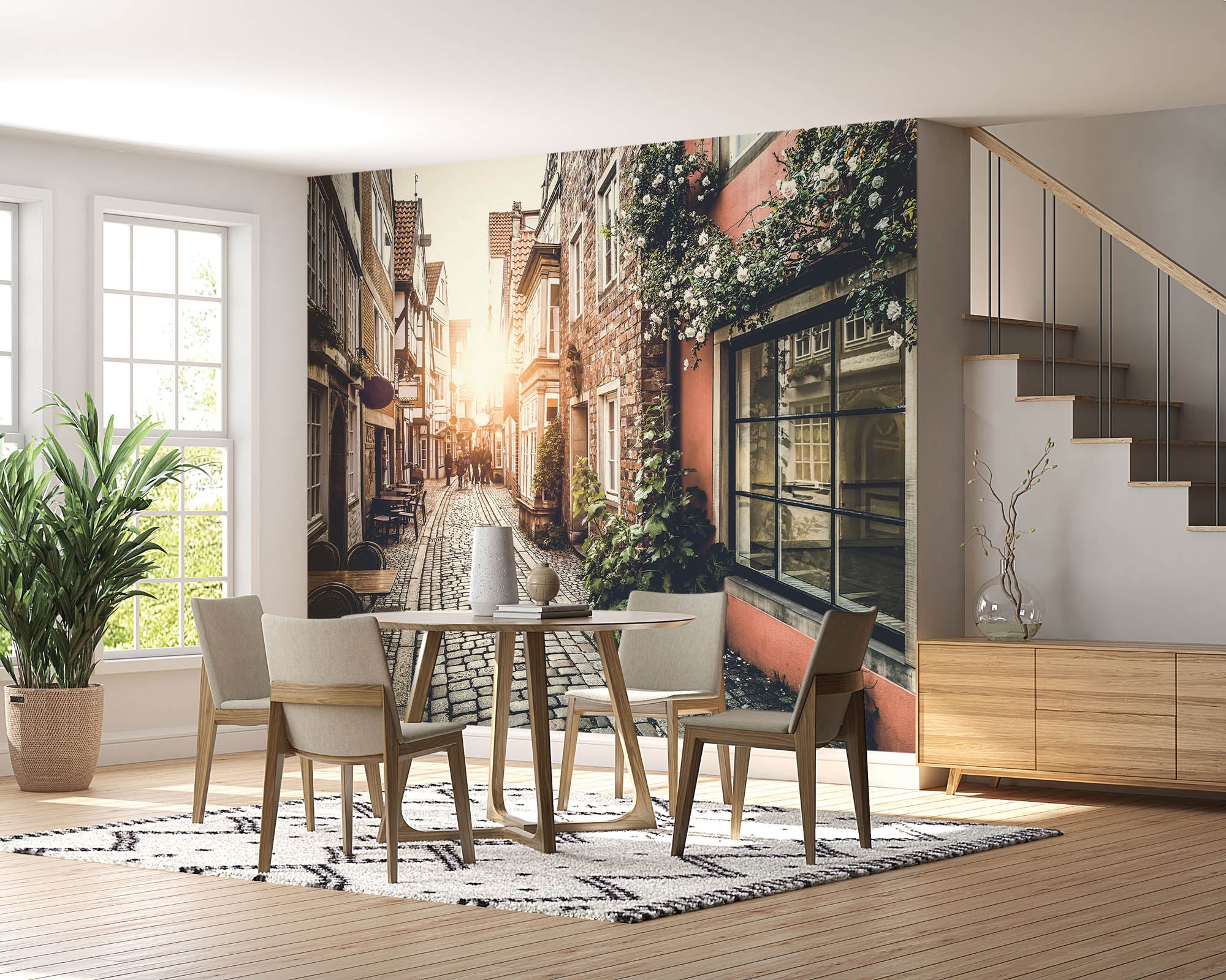 Straatje Europa - LW00355 Fotobehang