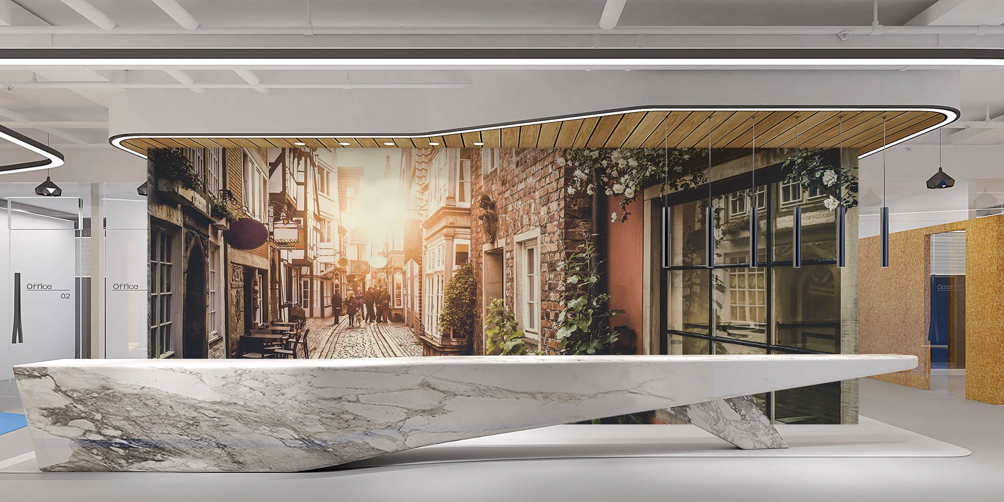 Straatje Europa - LW00355 Fotobehang