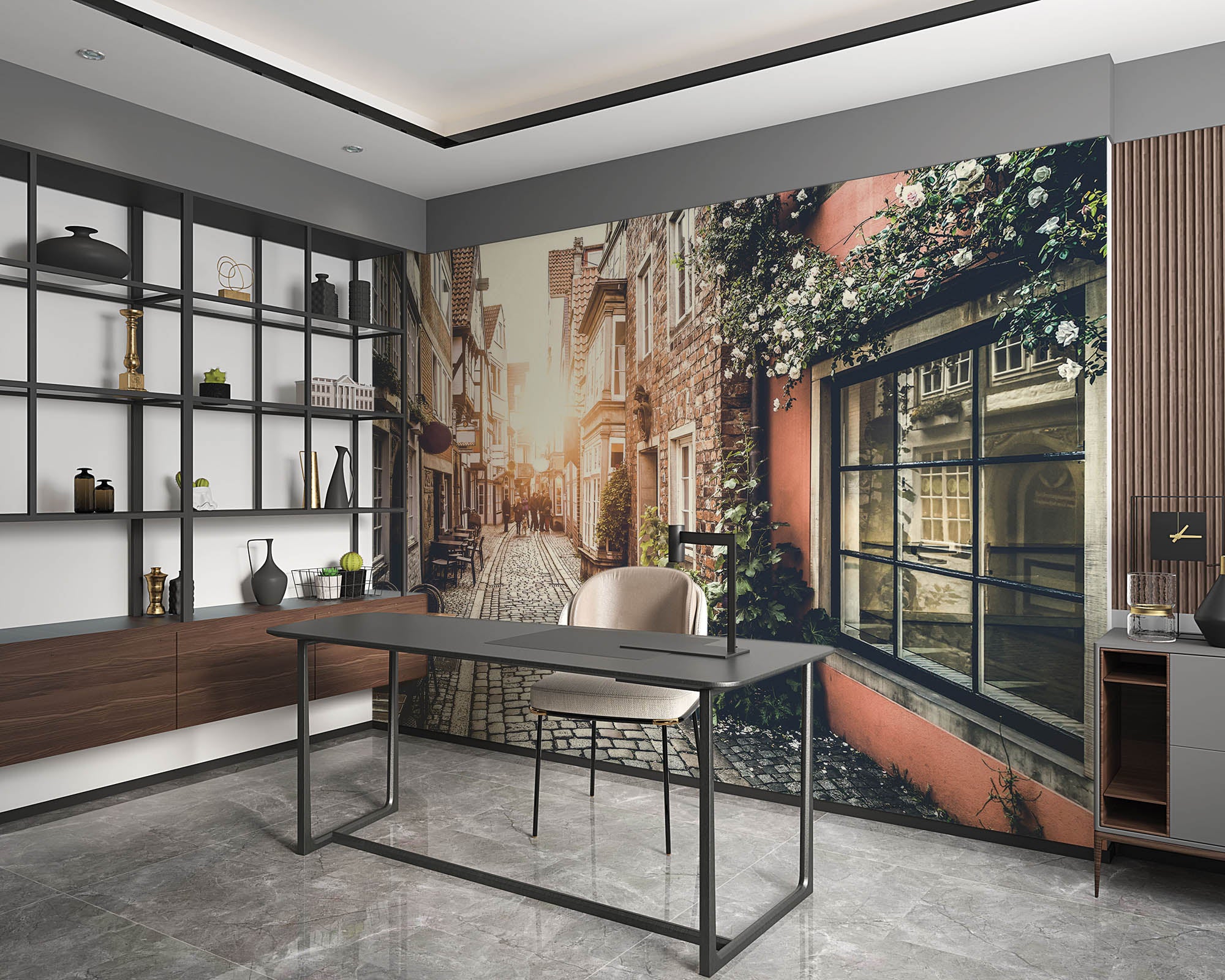 Straatje Europa - LW00355 Fotobehang