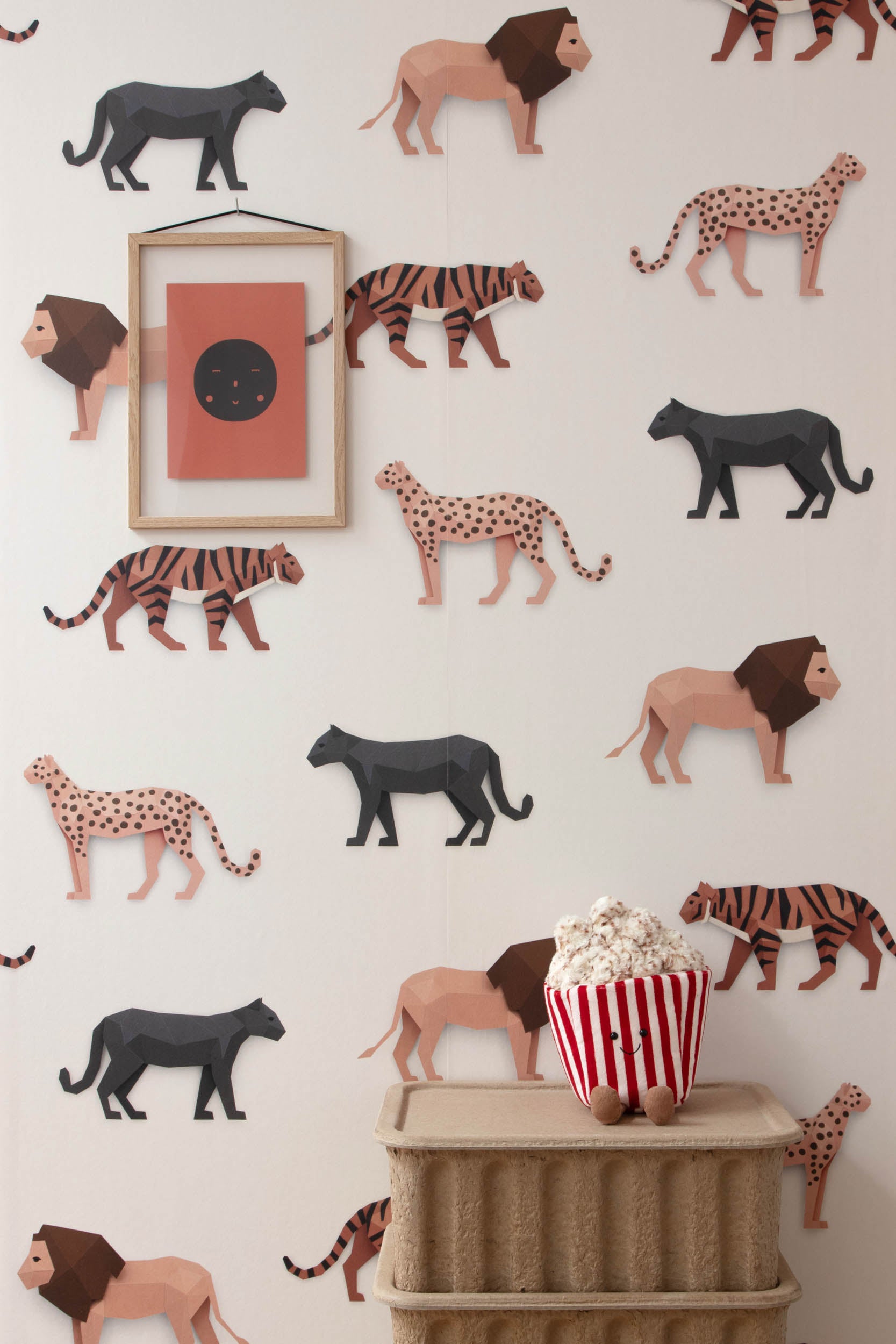 Studio Ditte Big Cats Crème Behang