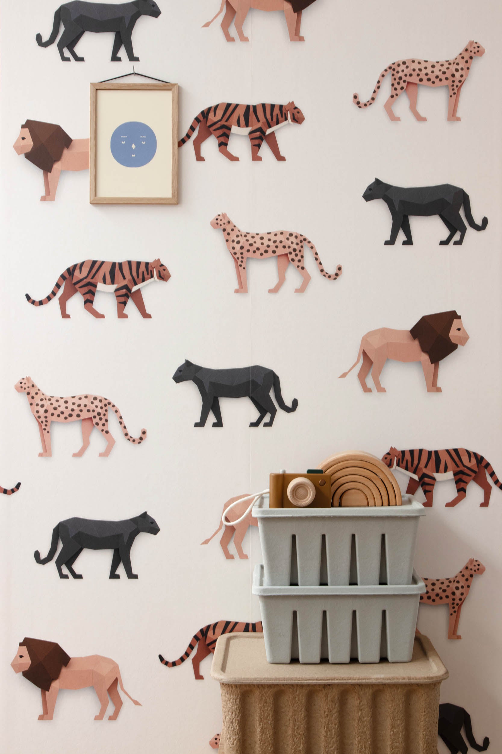 Studio Ditte Big Cats Crème Behang