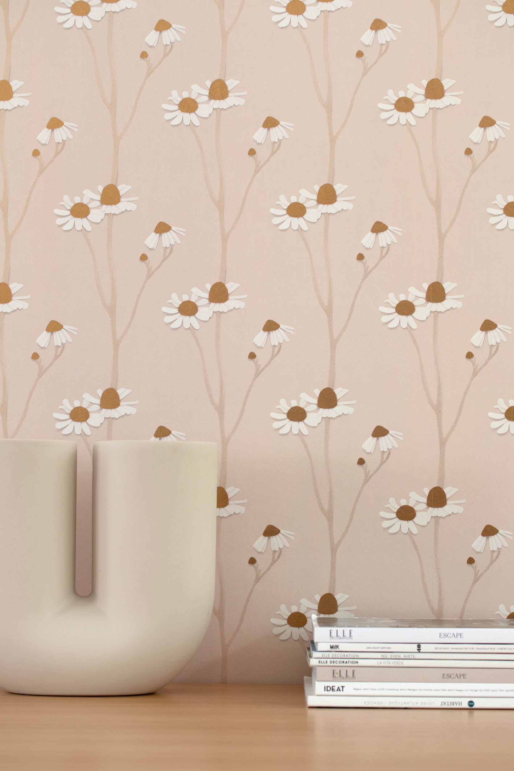 Studio Ditte Kamille Poederroze &Goud Behang