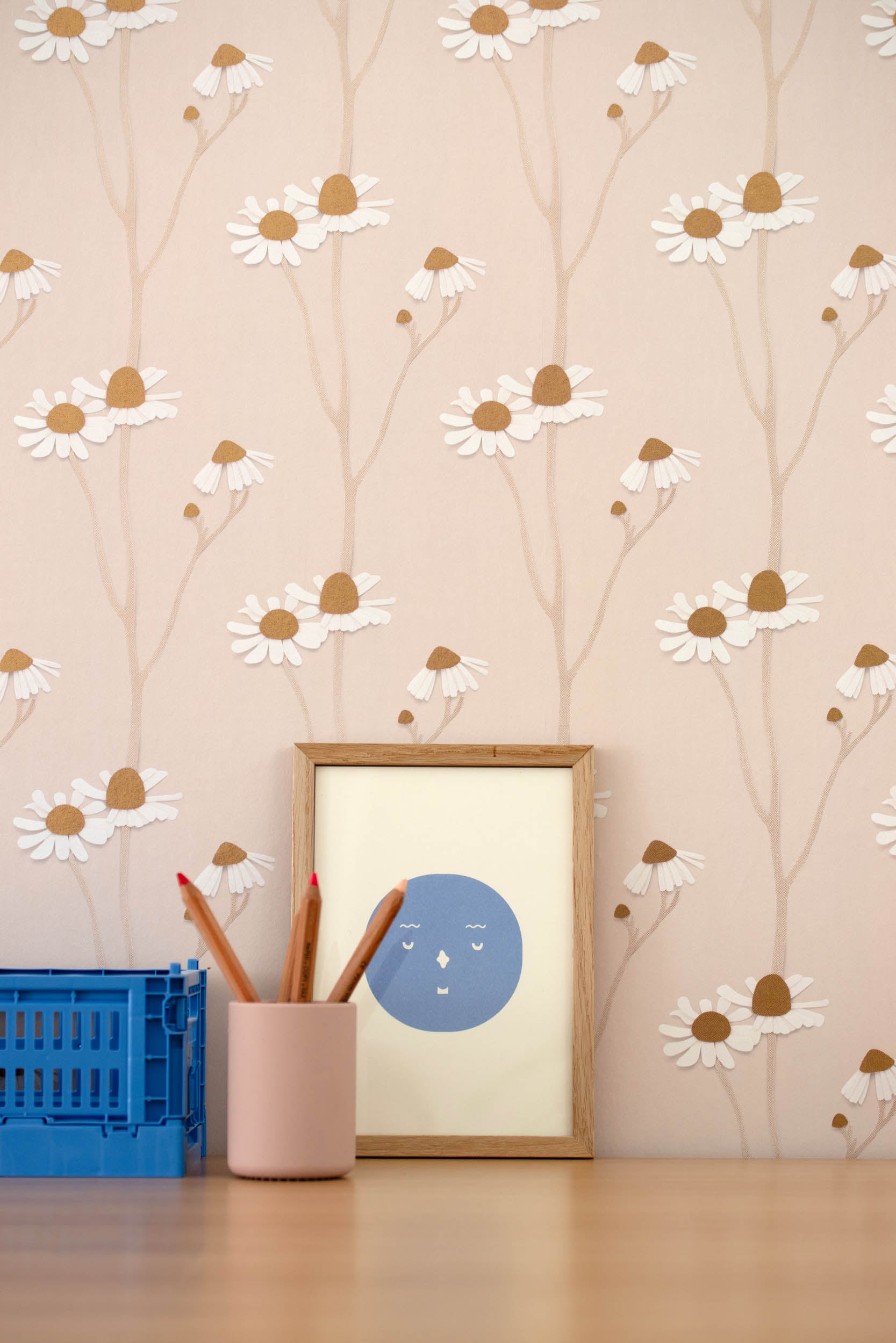 Studio Ditte Kamille Poederroze &Goud Behang