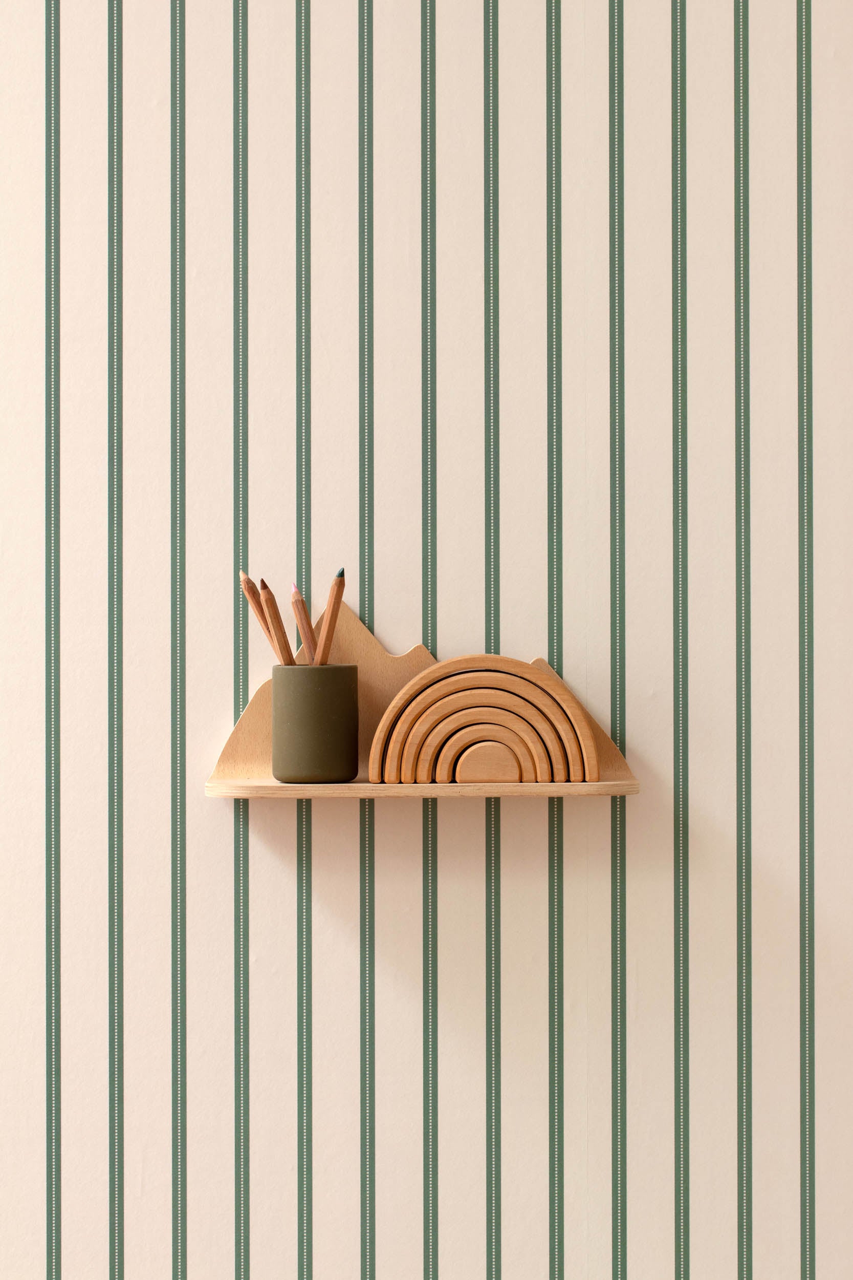 Studio Ditte Lintjes Groen Op Crème Behang