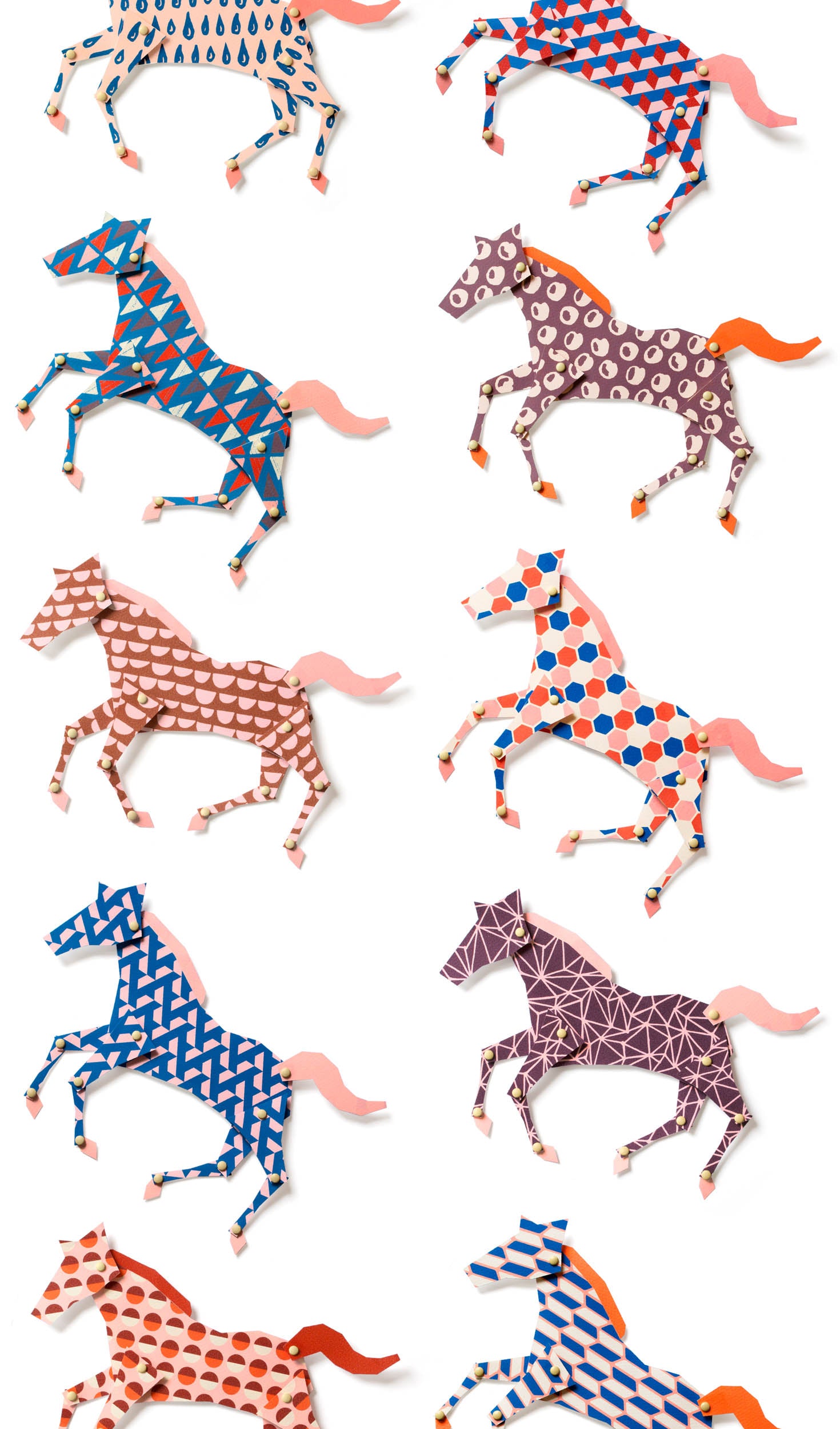 Studio Ditte Paarden Rennende Paarden Behang
