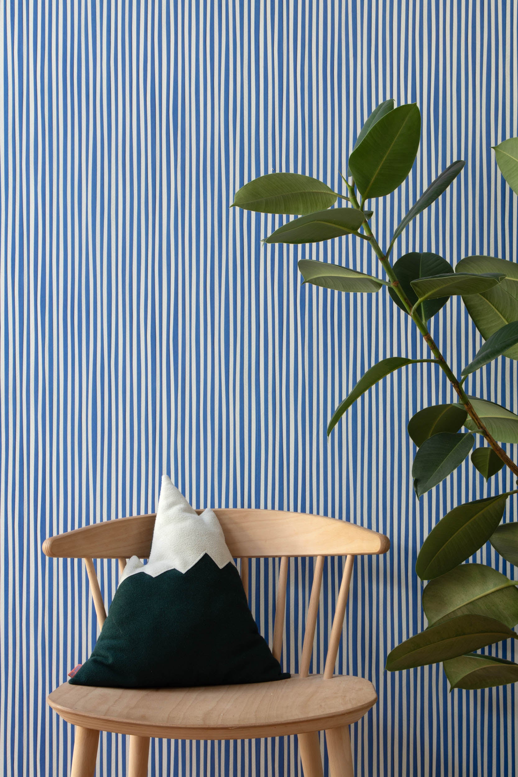 Studio Ditte Strepen Kobaltblauw Behang