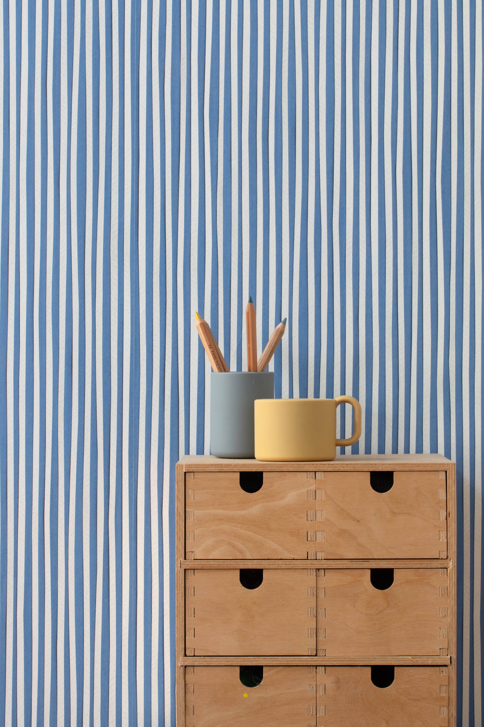 Studio Ditte Strepen Parijs Blauw Behang
