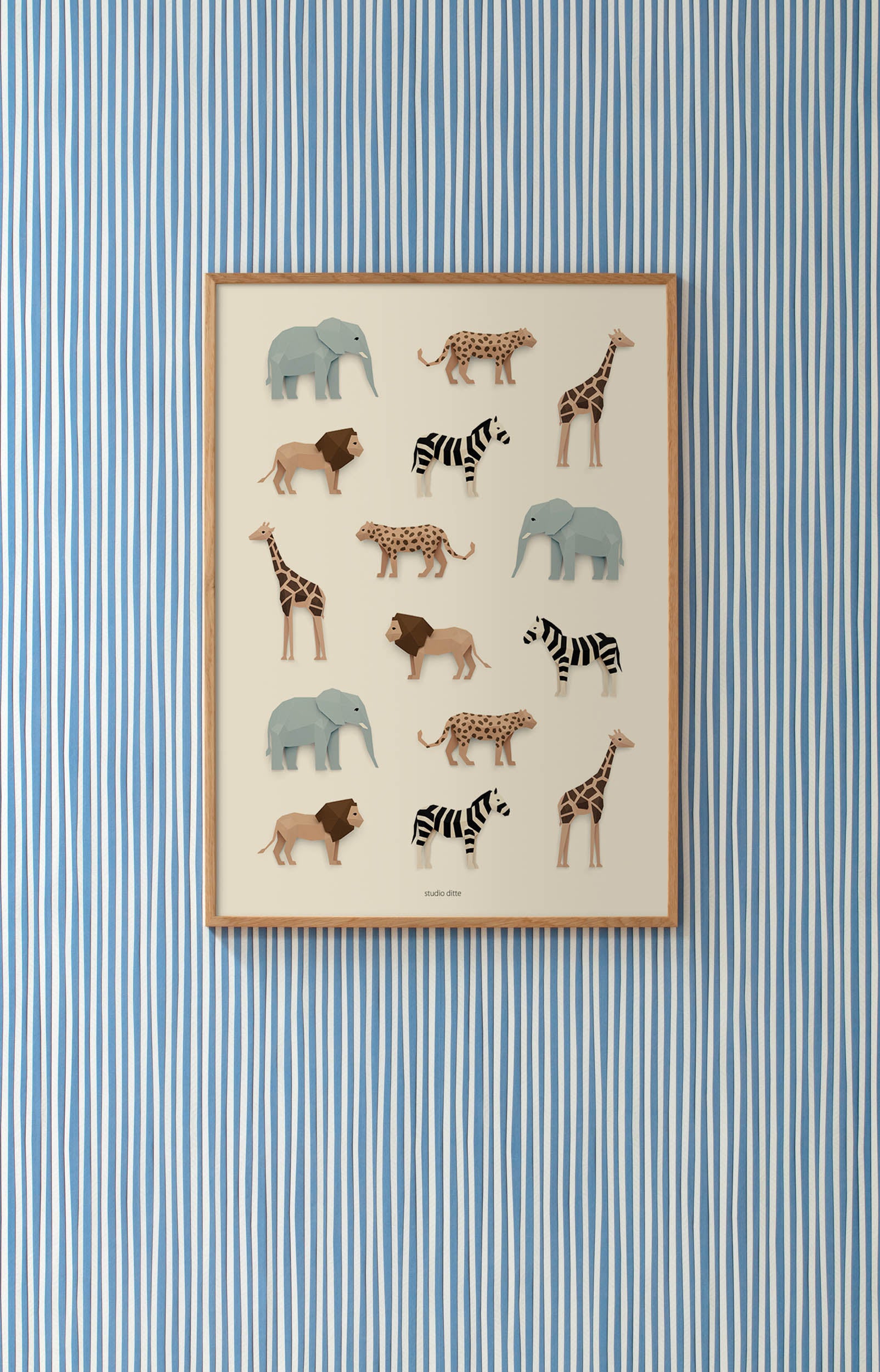 Studio Ditte Strepen Parijs Blauw Behang