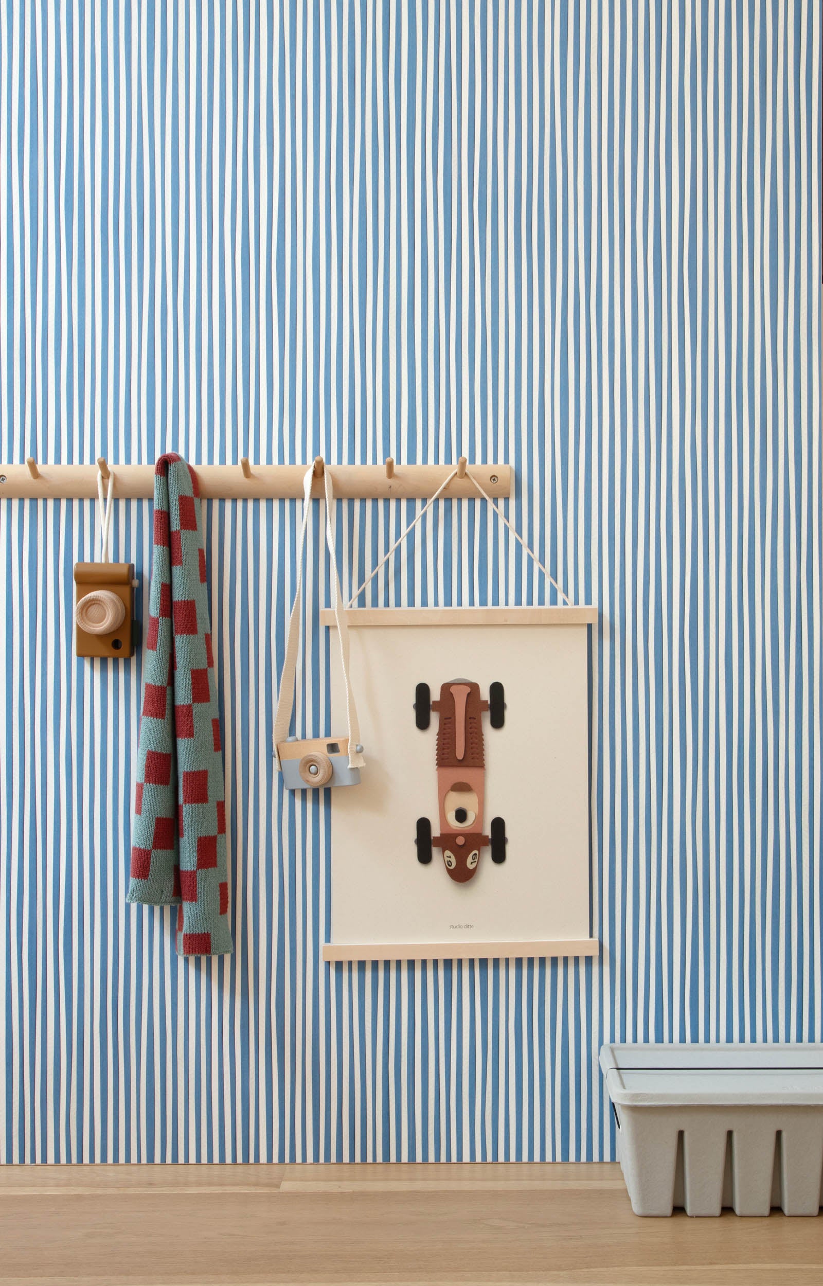 Studio Ditte Strepen Parijs Blauw Behang