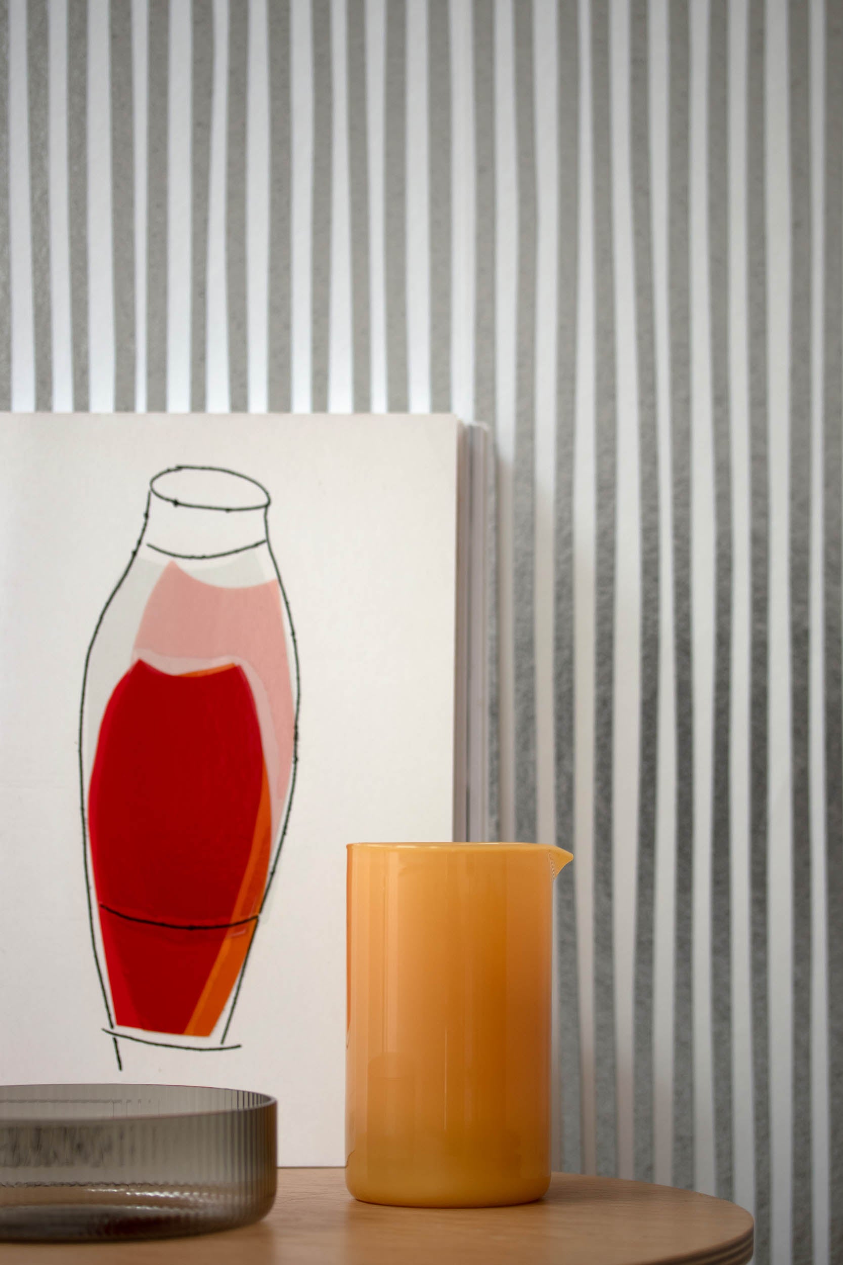 Studio Ditte Strepen Zilver Behang