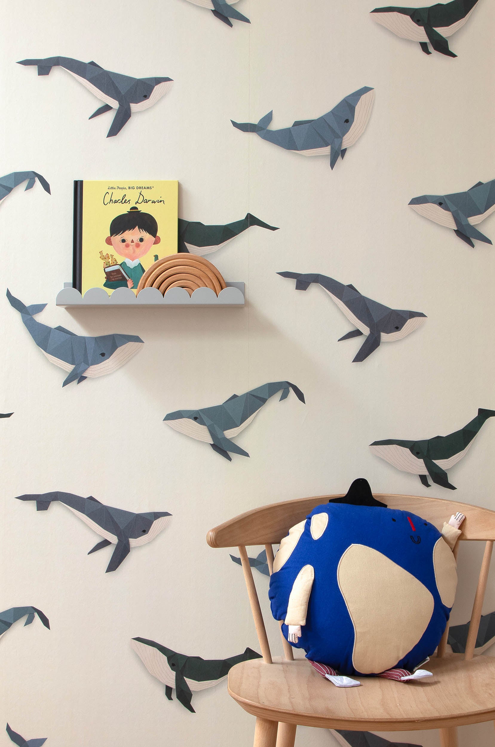Studio Ditte Walvis Crème Behang