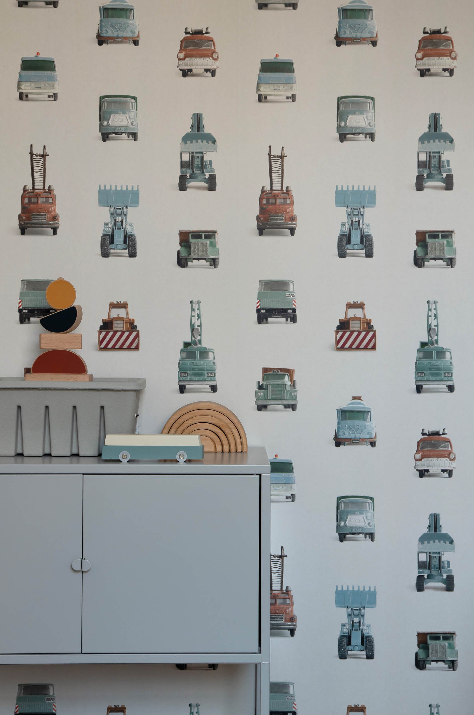 Studio Ditte Werkauto Lichtgrijs Behang