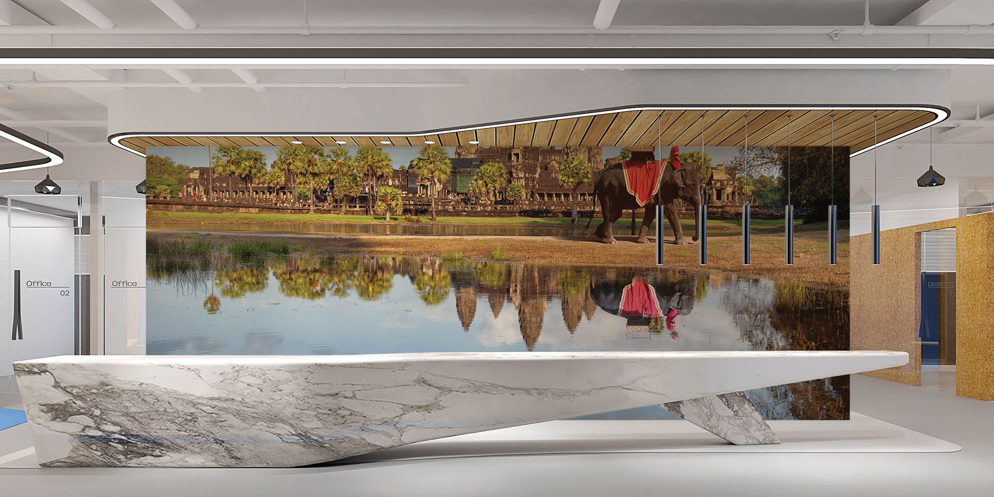 Tempel Cambodja - LW00053 Fotobehang