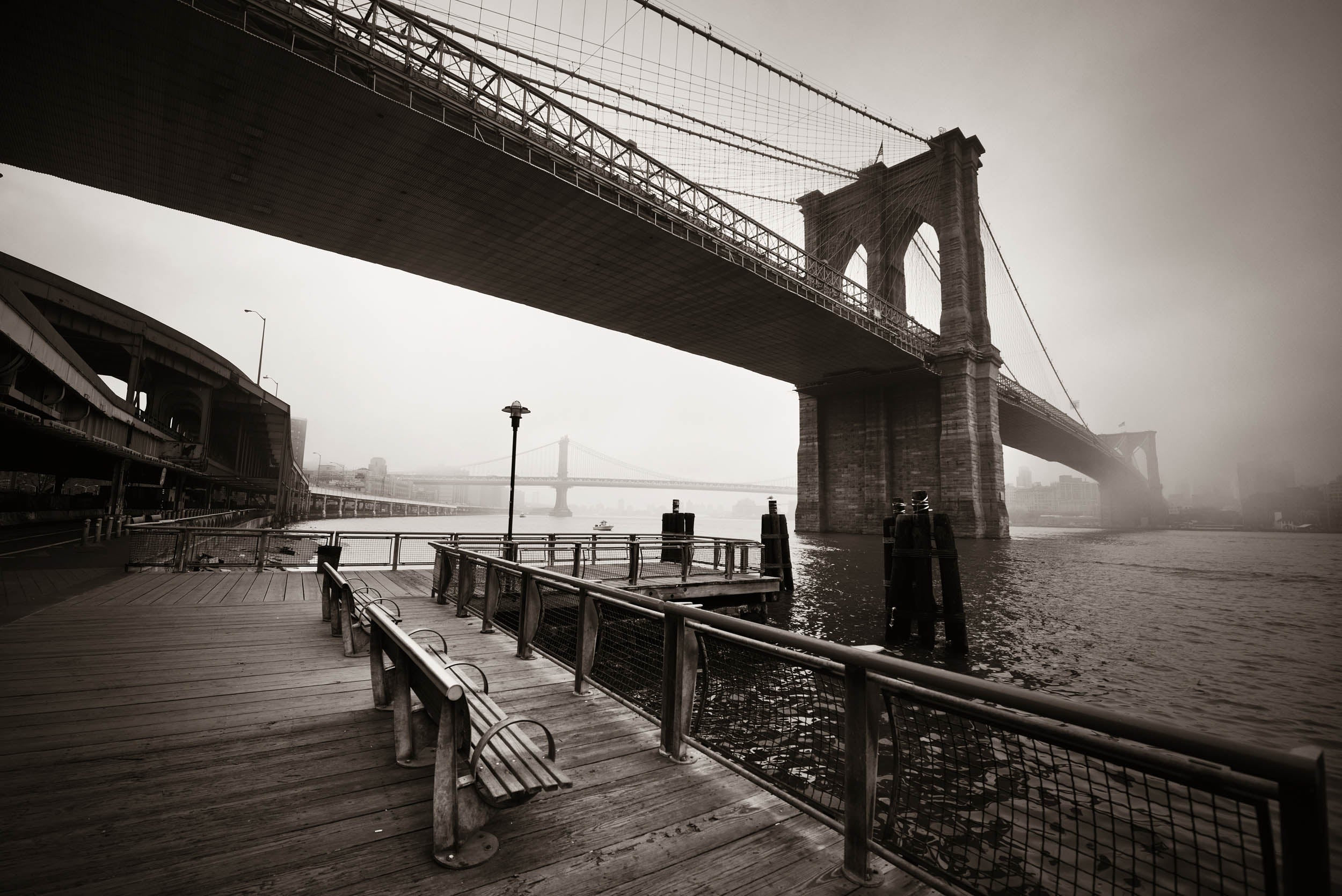Tijdloze Brooklyn Bridge - LW00743 Fotobehang