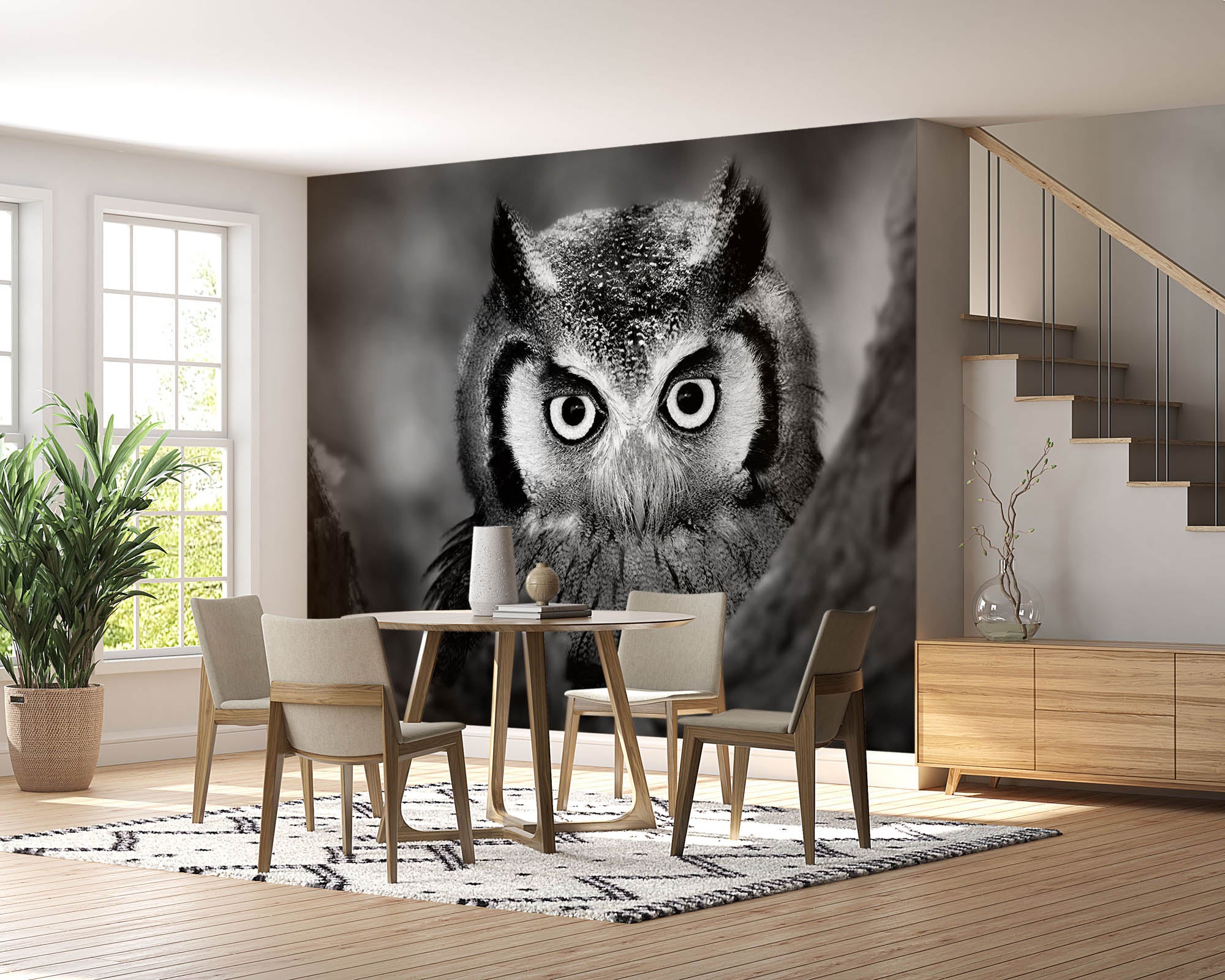 Uil in close-up - LW00205 Fotobehang