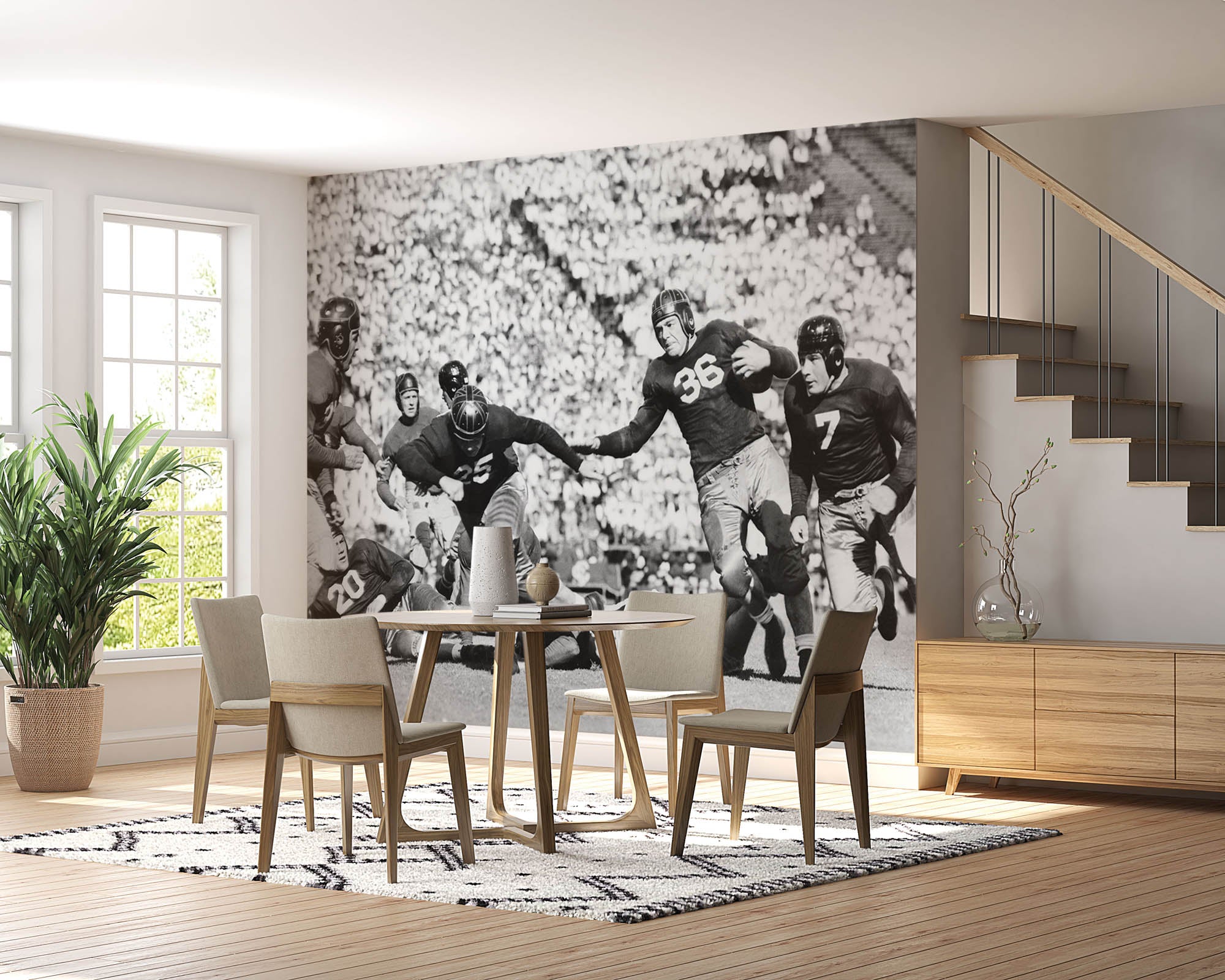 Vintage Amerikaans voetbal - LW00399 Fotobehang