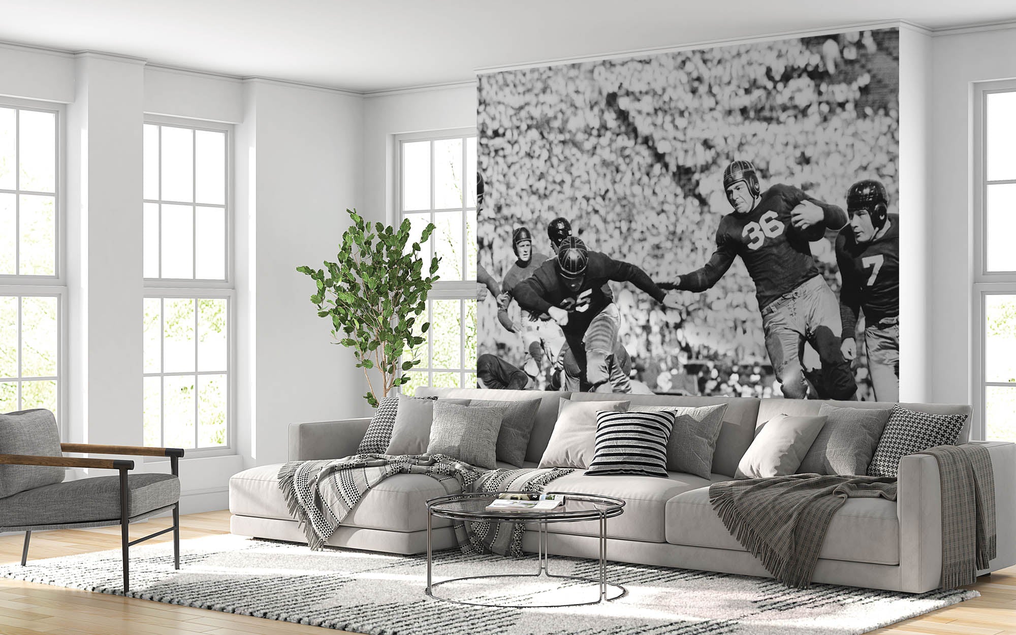 Vintage Amerikaans voetbal - LW00399 Fotobehang