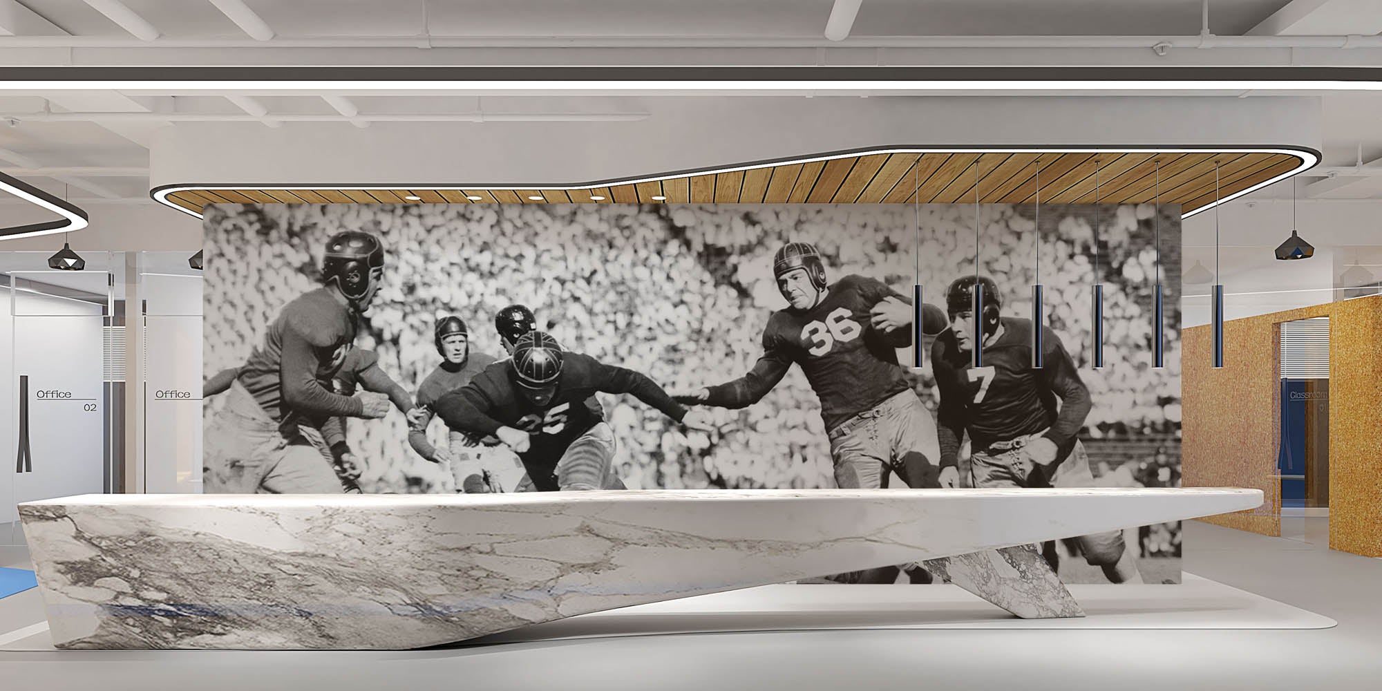 Vintage Amerikaans voetbal - LW00399 Fotobehang