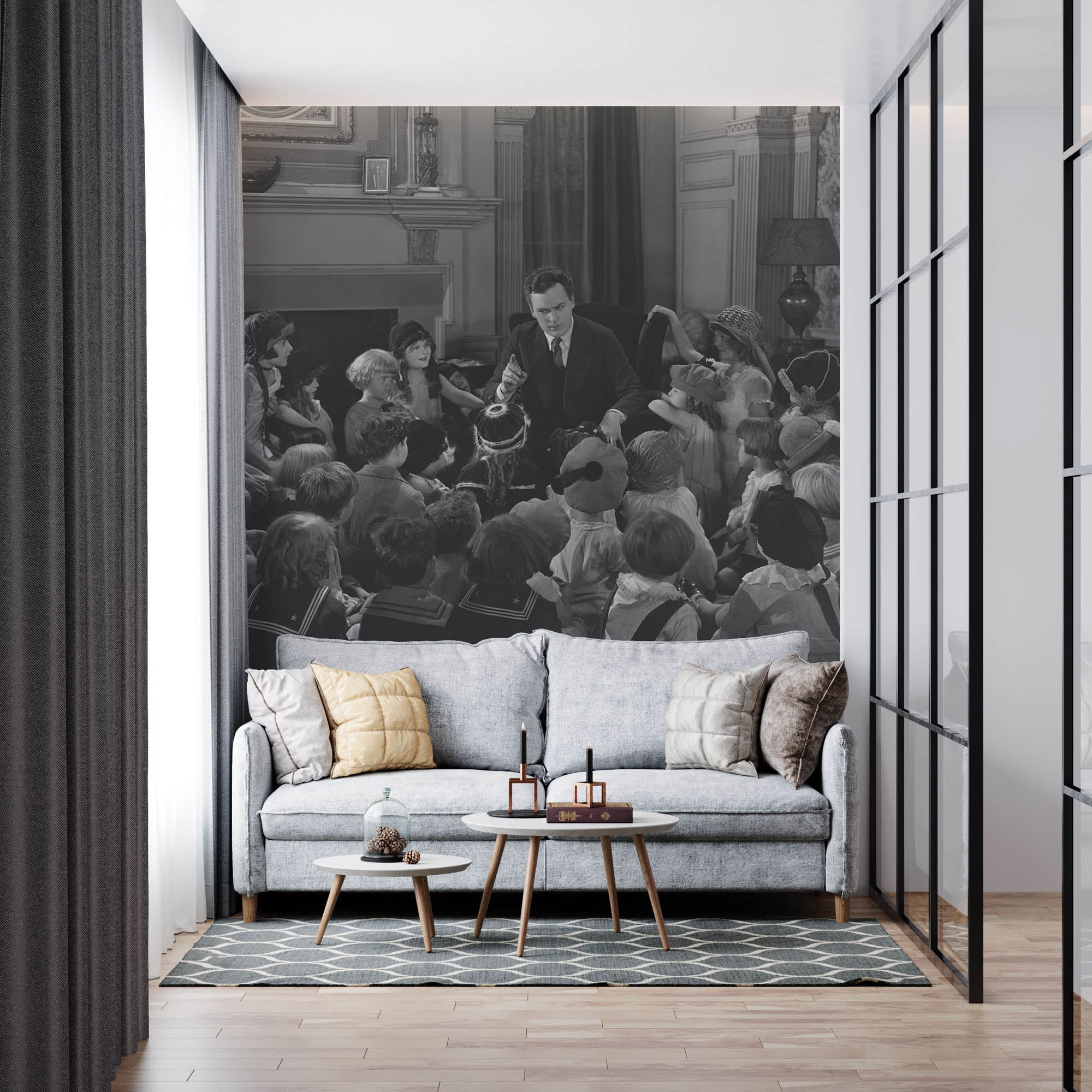 Vintage beeld van een verhalenverteller - LW00409 Fotobehang