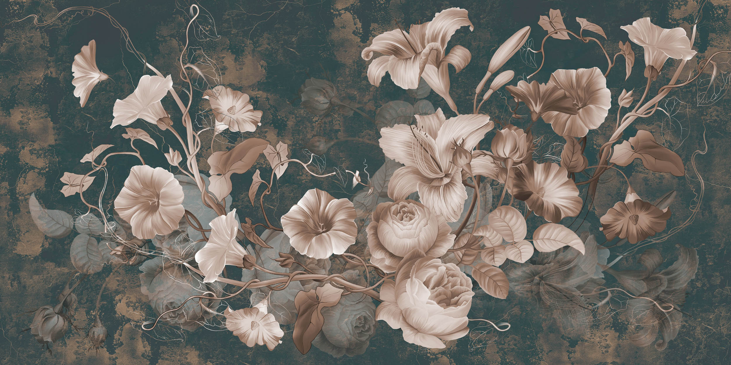 Vintage Bloesems - LW00478 Fotobehang