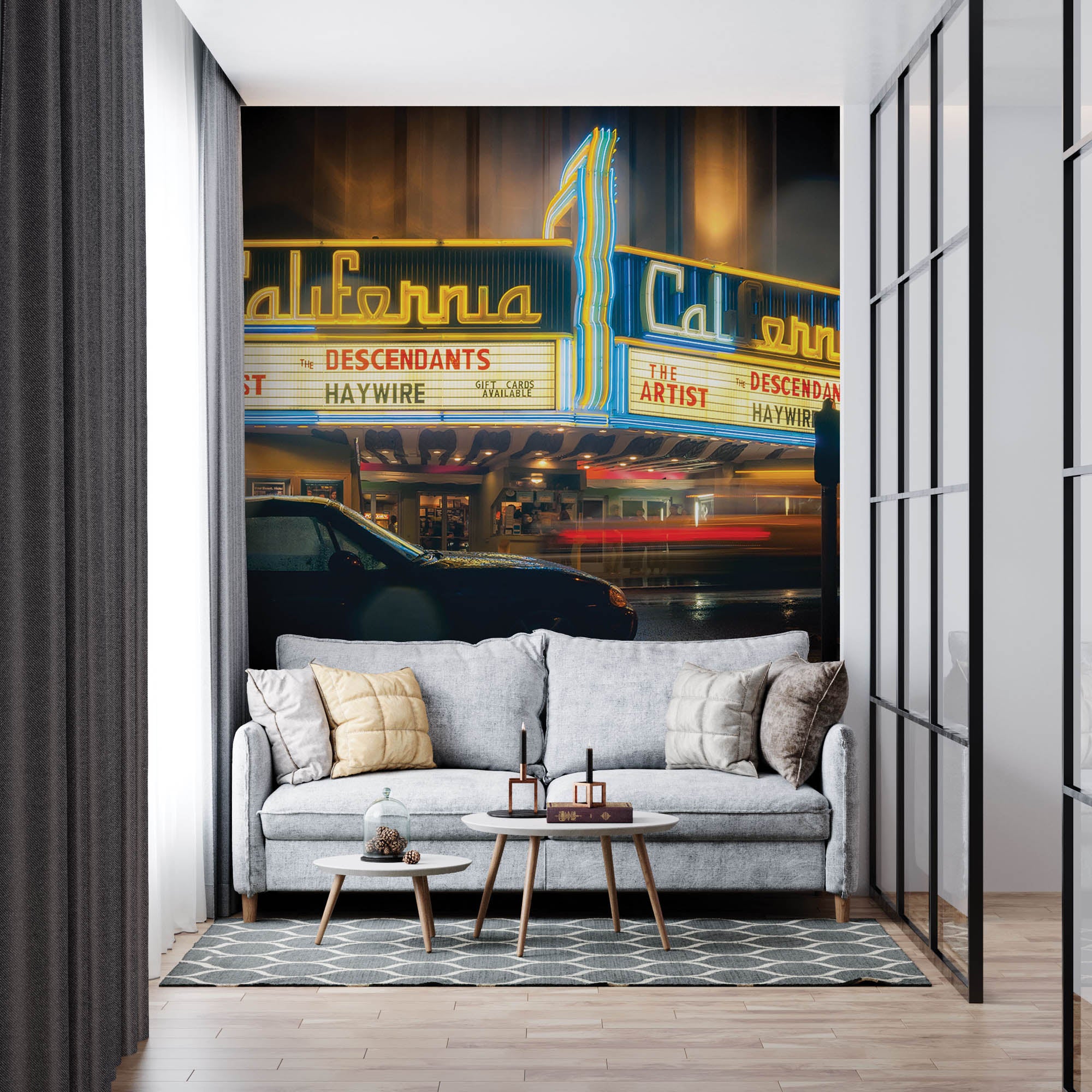 Vintage foto oude bioscoop - LW00433 Fotobehang