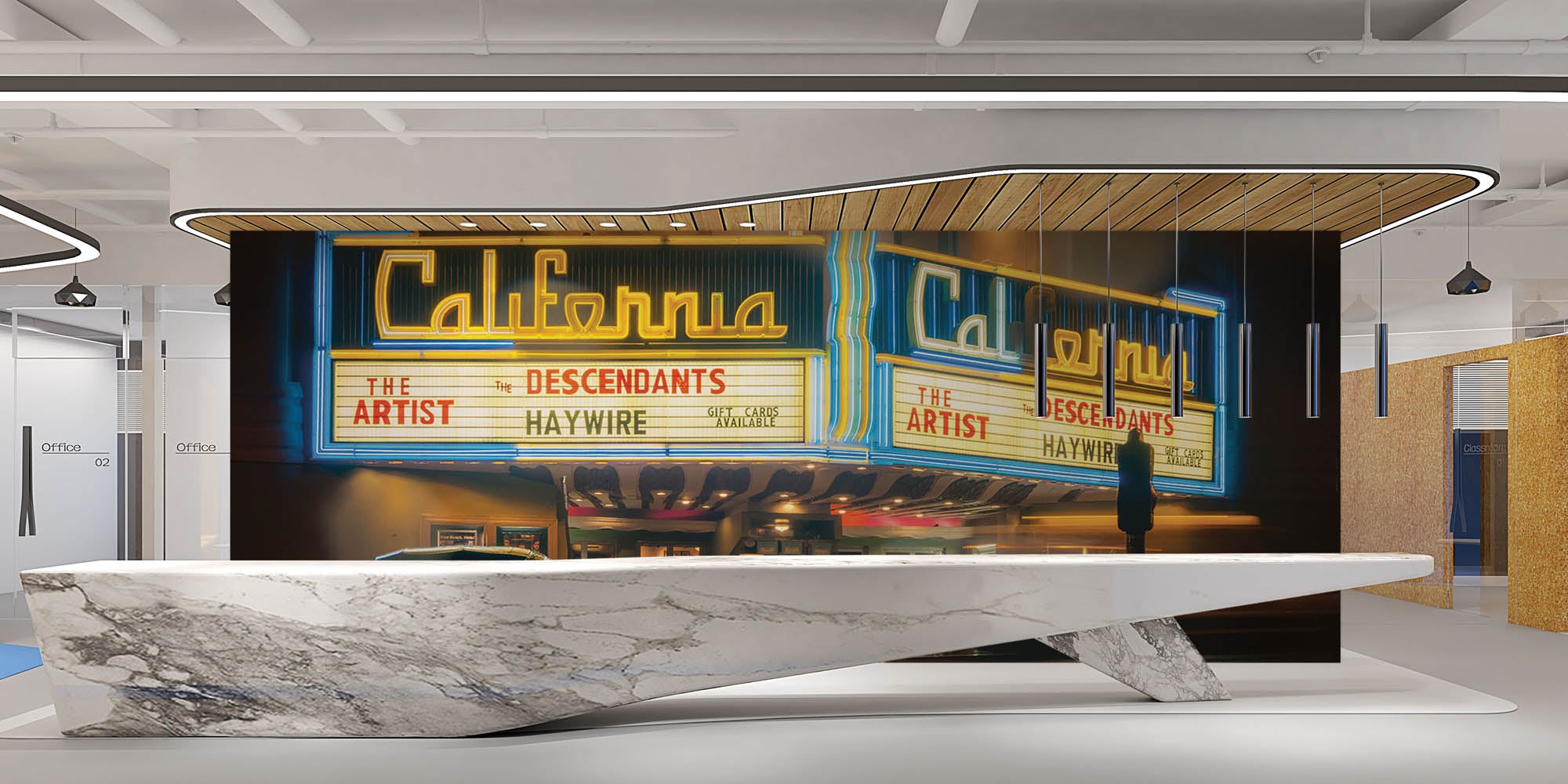 Vintage foto oude bioscoop - LW00433 Fotobehang