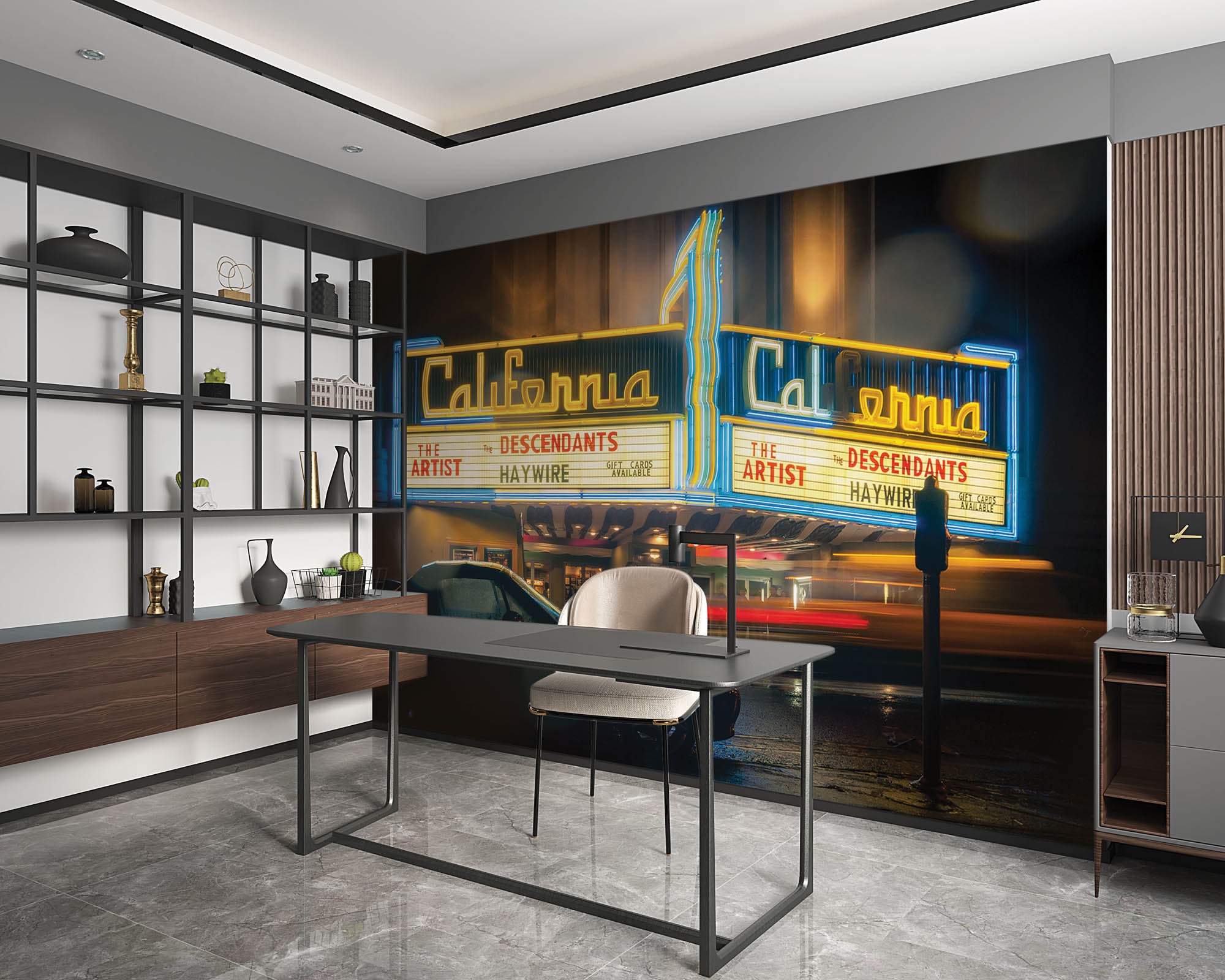 Vintage foto oude bioscoop - LW00433 Fotobehang