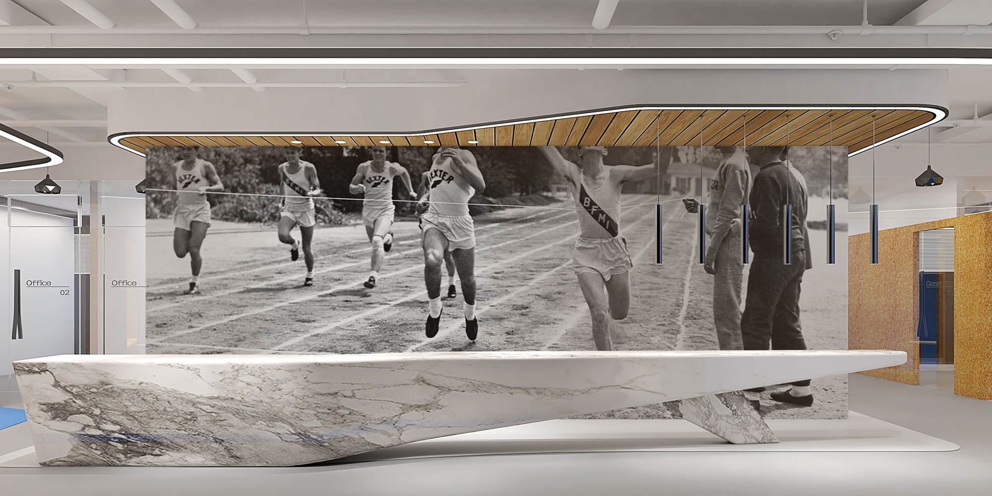 Vintage hardlopers finish - LW00398 Fotobehang