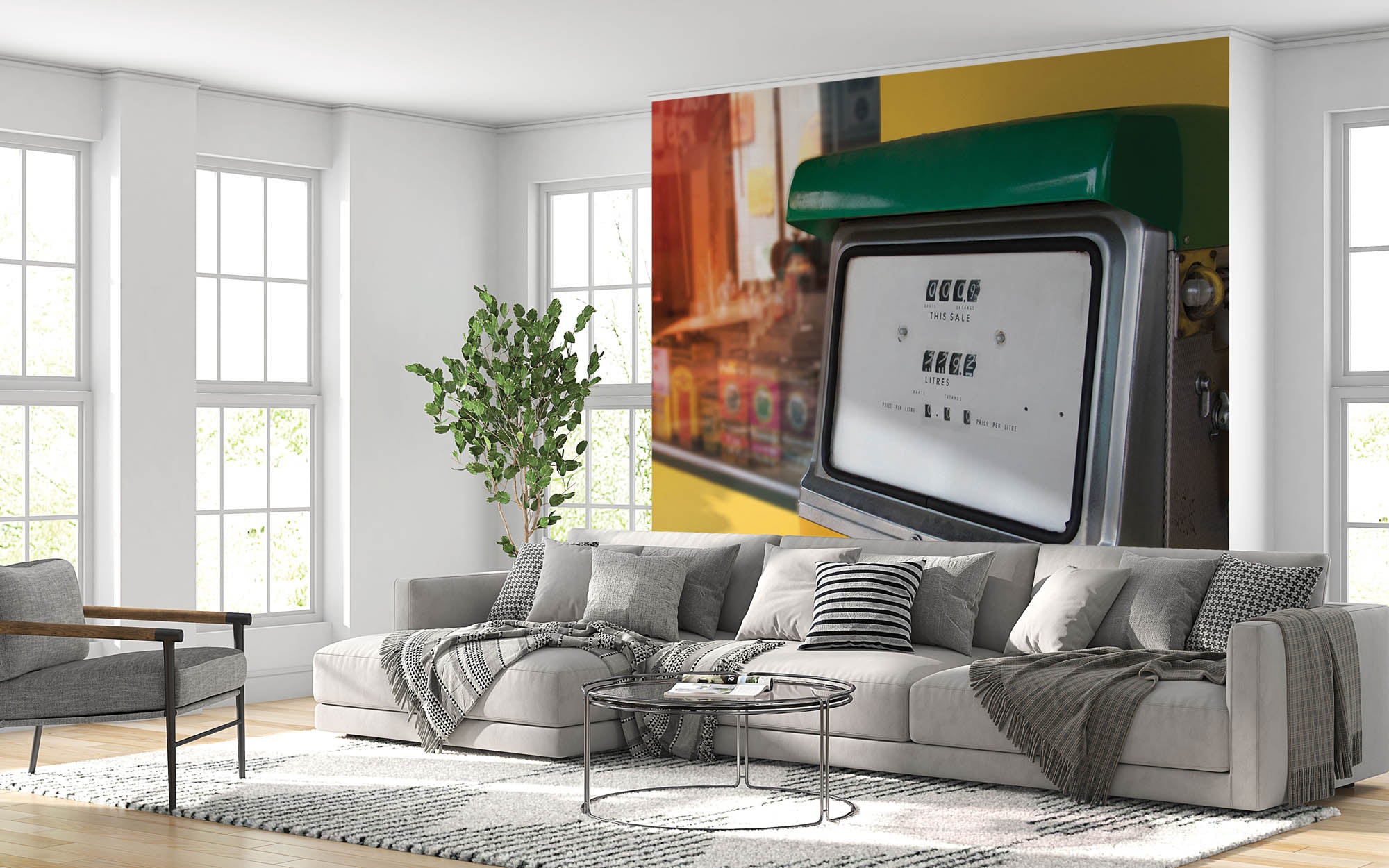 Vintage oliepomp - LW00437 Fotobehang