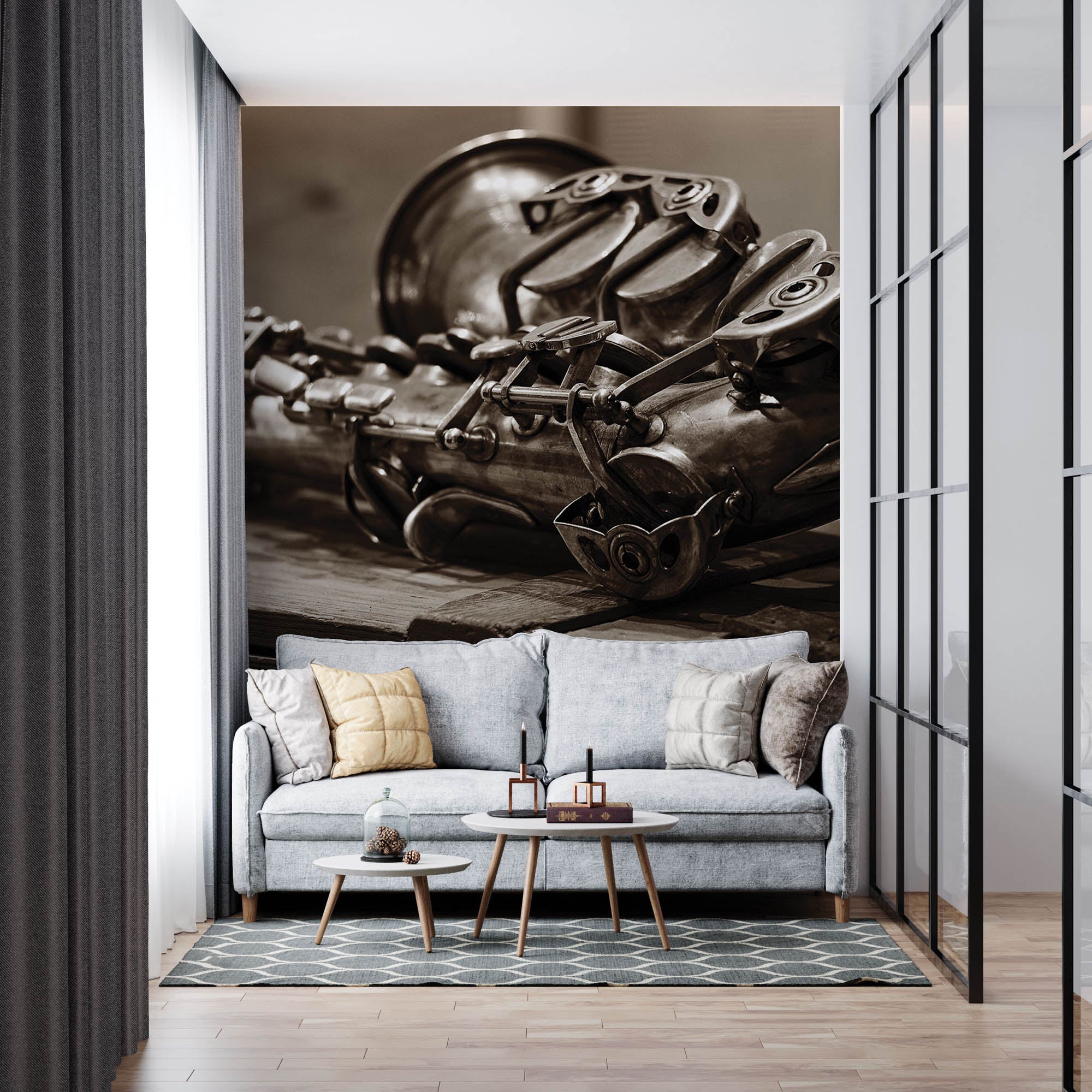 Vintage saxofoon - LW00427 Fotobehang