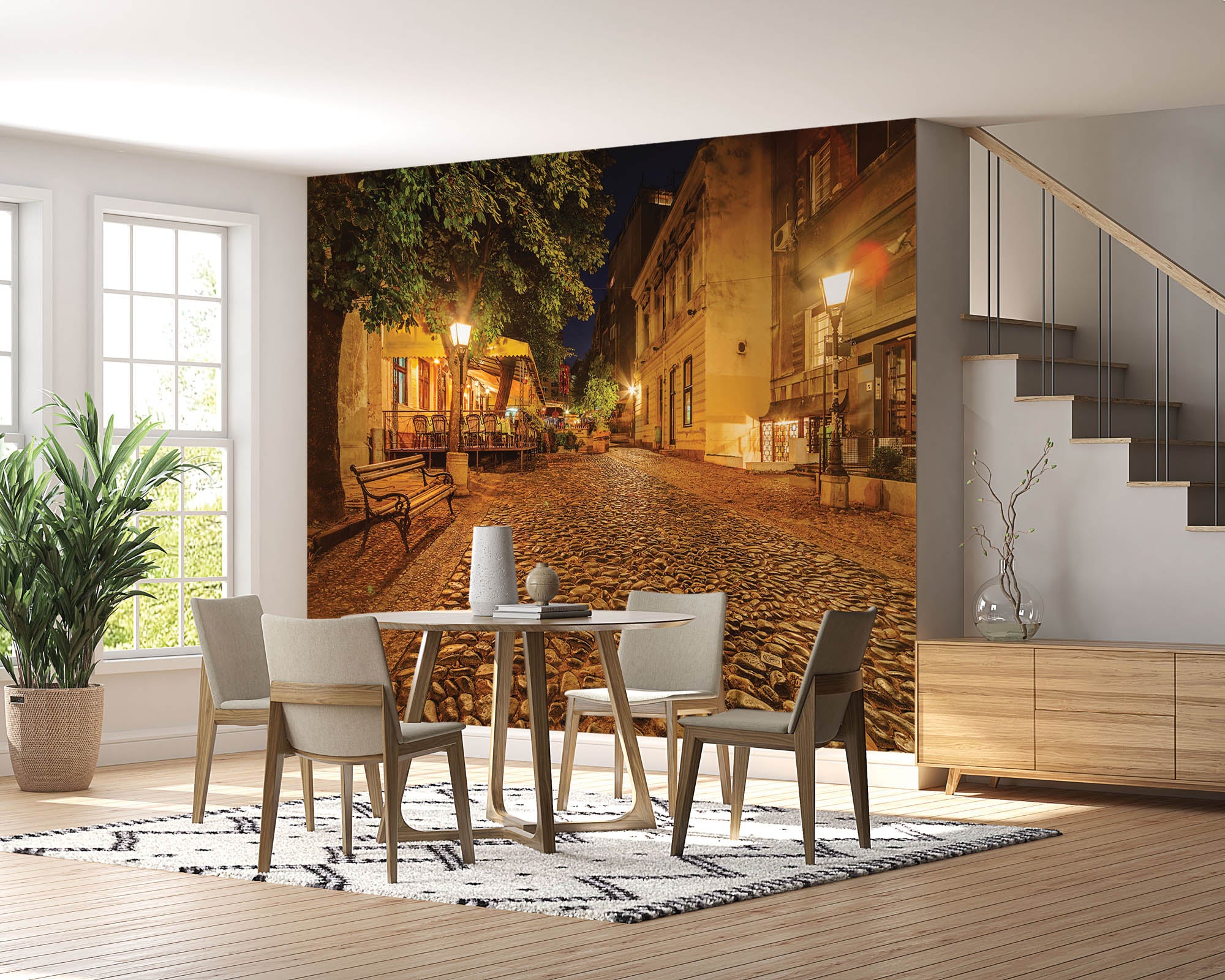 Vintage straat - LW00360 Fotobehang