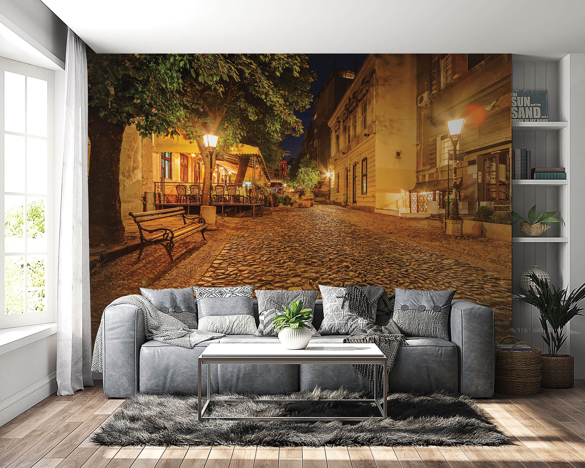 Vintage straat - LW00360 Fotobehang