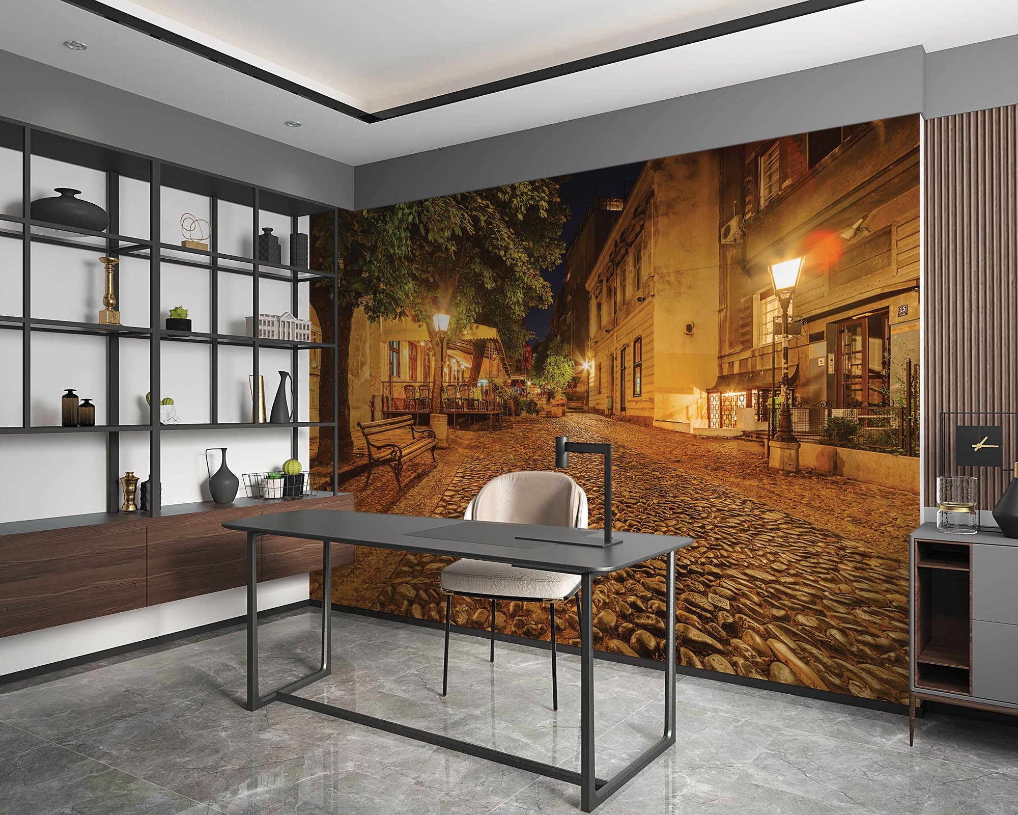 Vintage straat - LW00360 Fotobehang