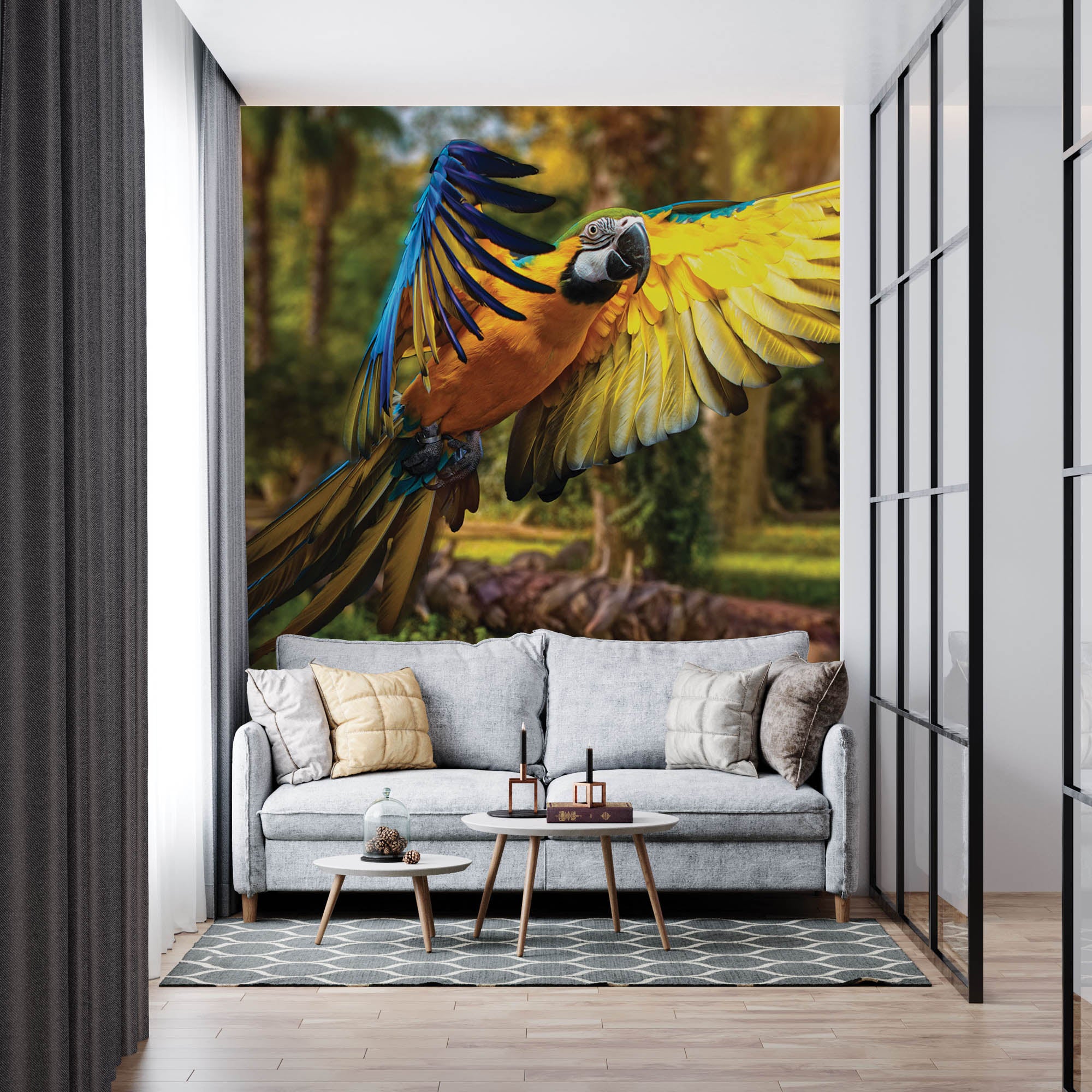 Vliegende papegaai - LW00161 Fotobehang