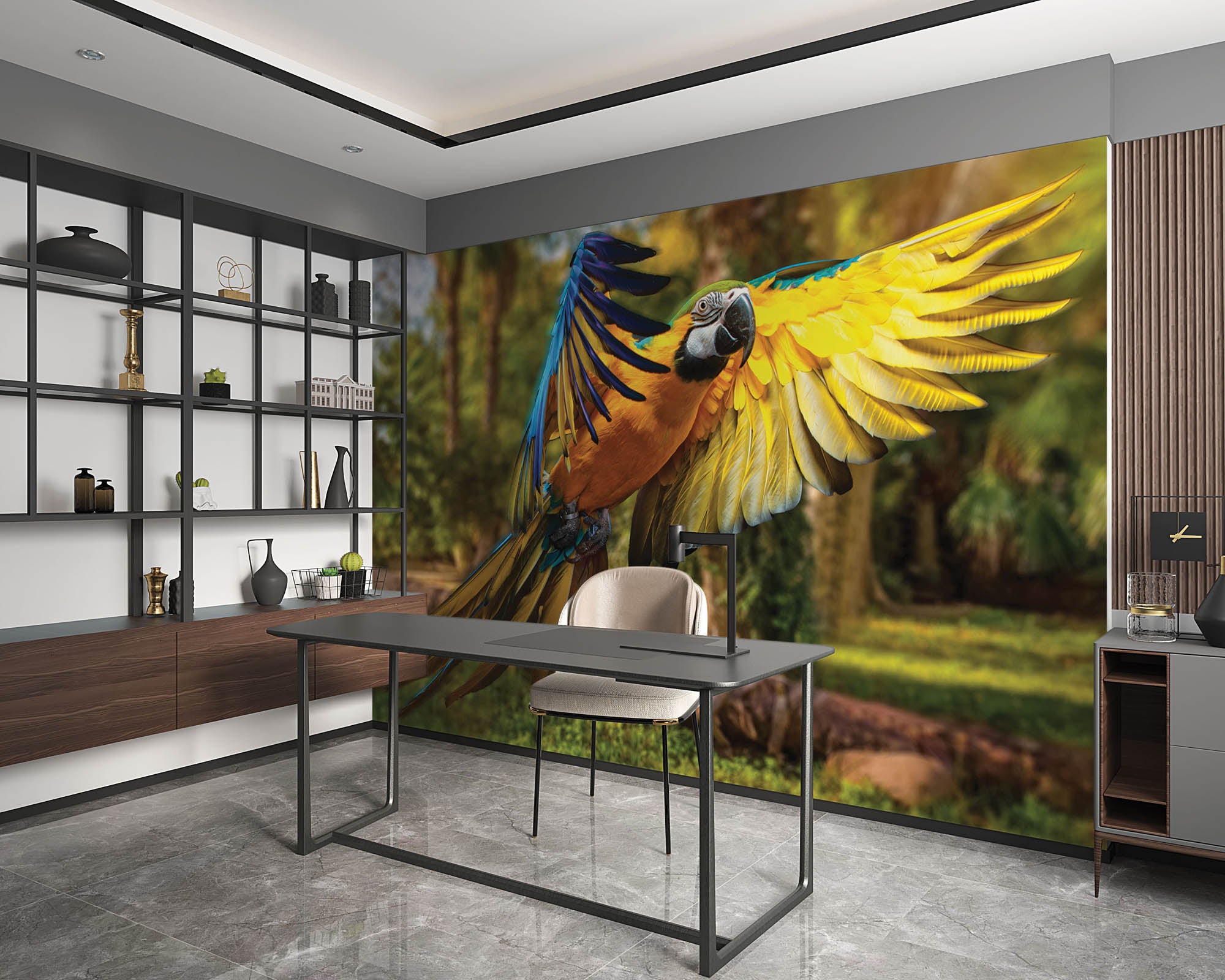 Vliegende papegaai - LW00161 Fotobehang